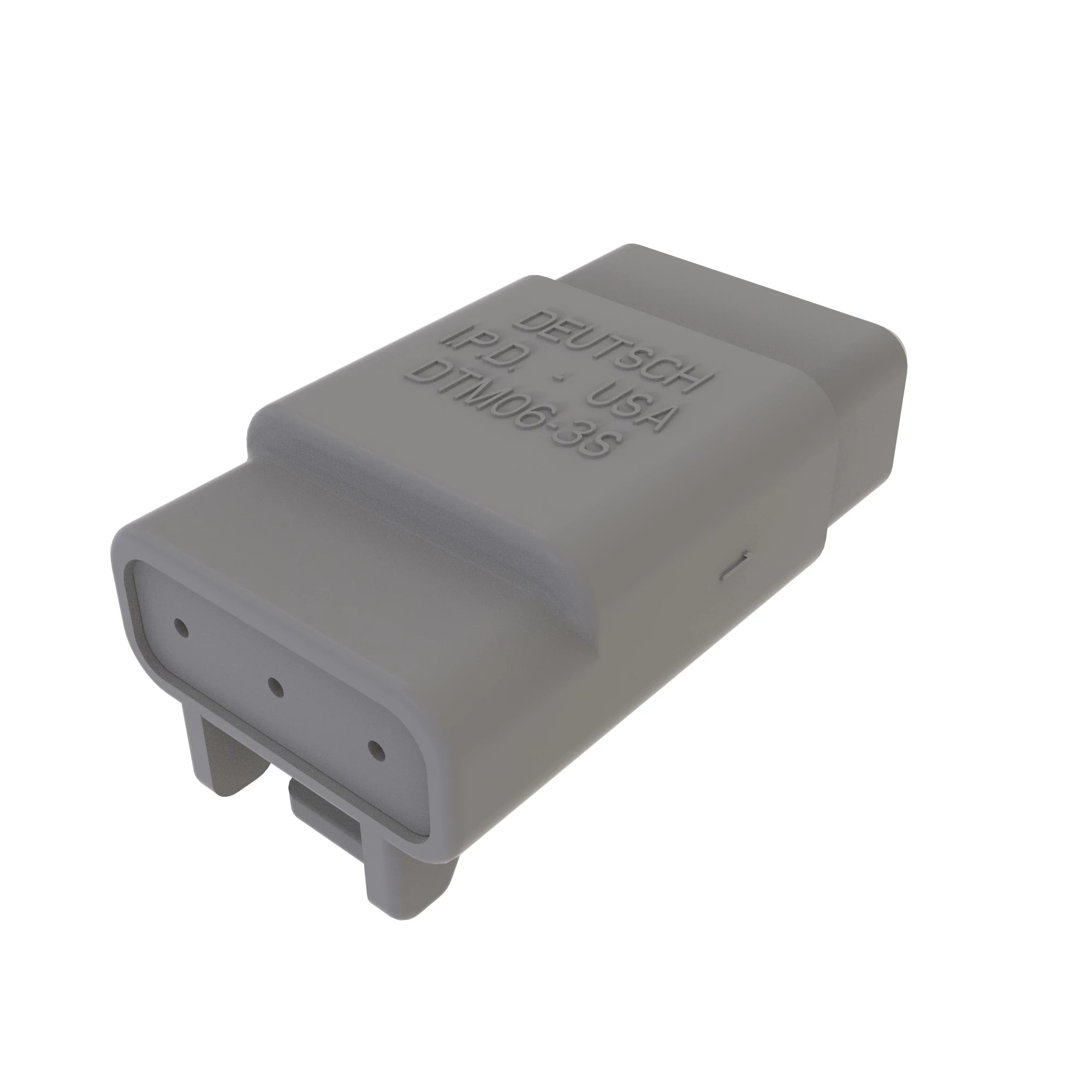 CONN DEUTSCH DTM 3W MS GRY PLSTC