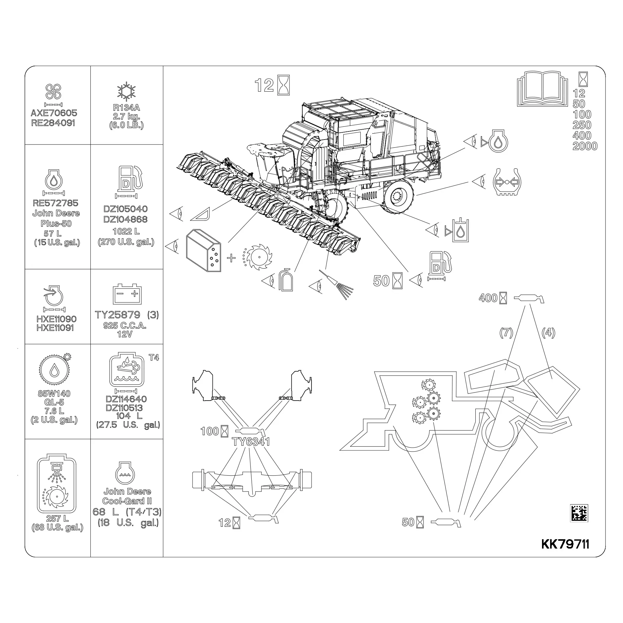 John Deere Service Guide T4 Text Free Label - KK79711