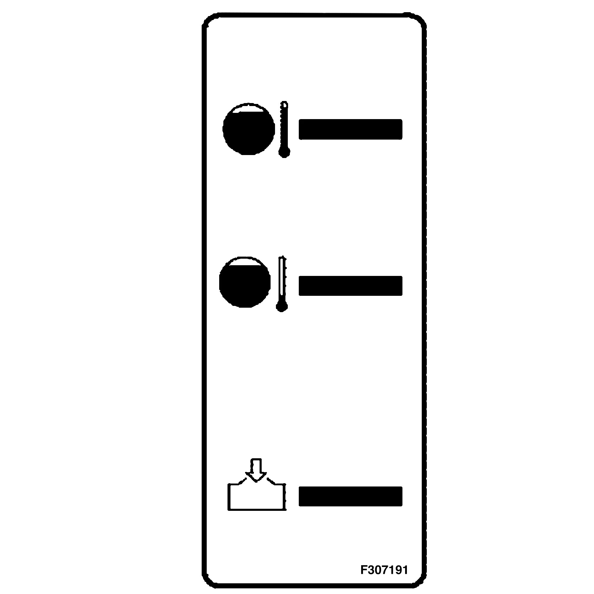 John Deere Hydraulic Oil Level Label - F307191