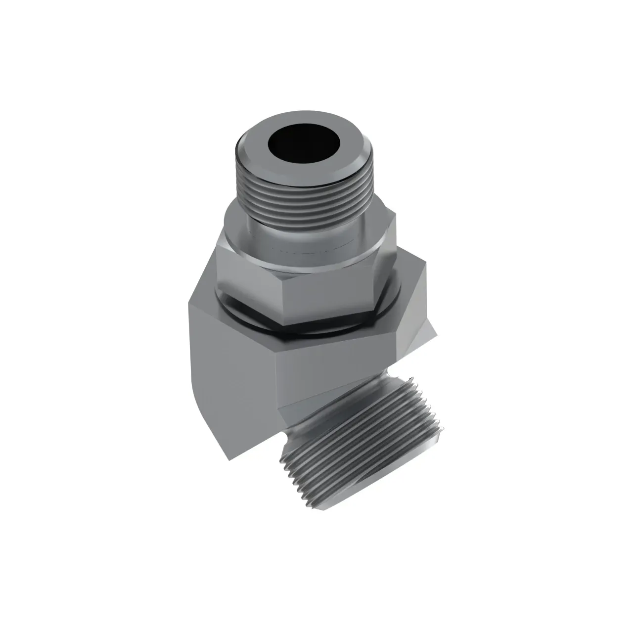 John Deere 45 Degree Adjustable Stud Elbow Fitting - 38H5146