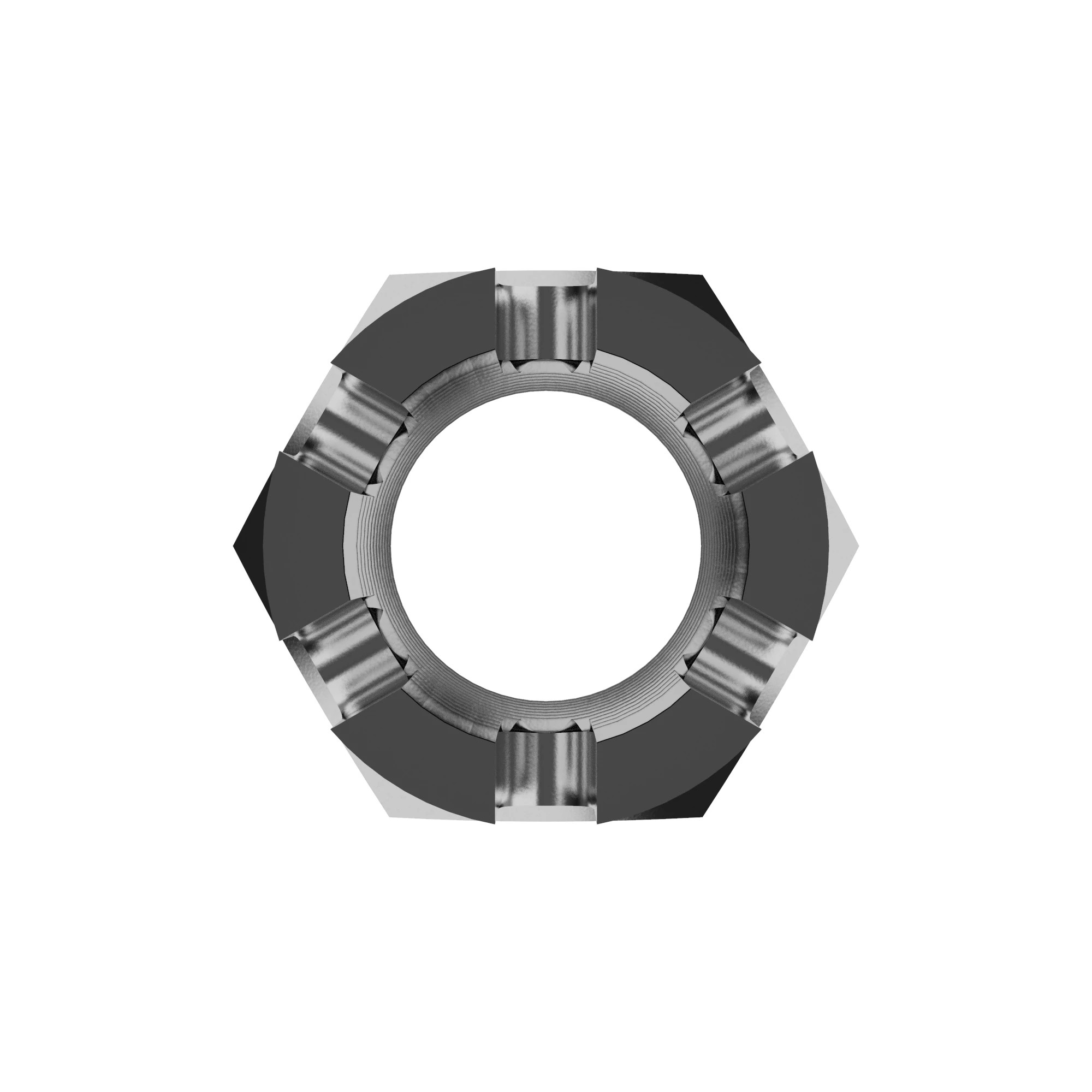 NUT, METRIC, THIN HEX CASTLE