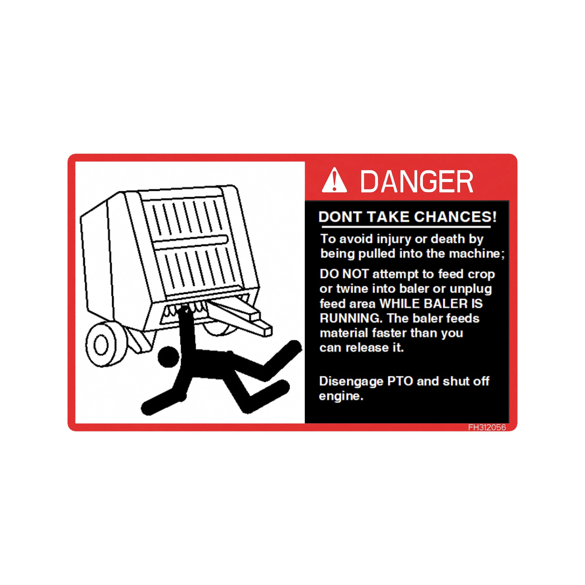 John Deere Danger Label - FH312056