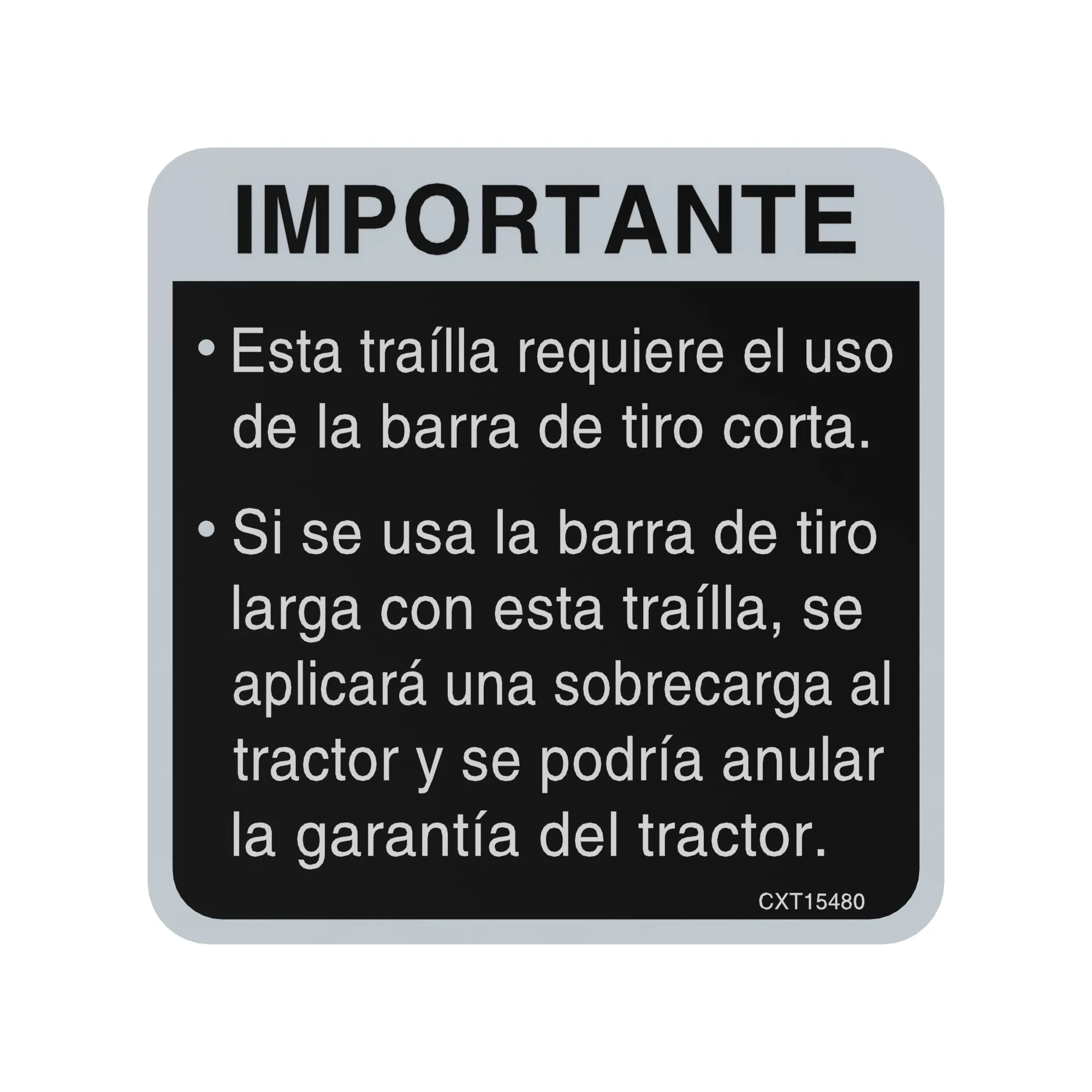 John Deere Safety Sign - CXT15480