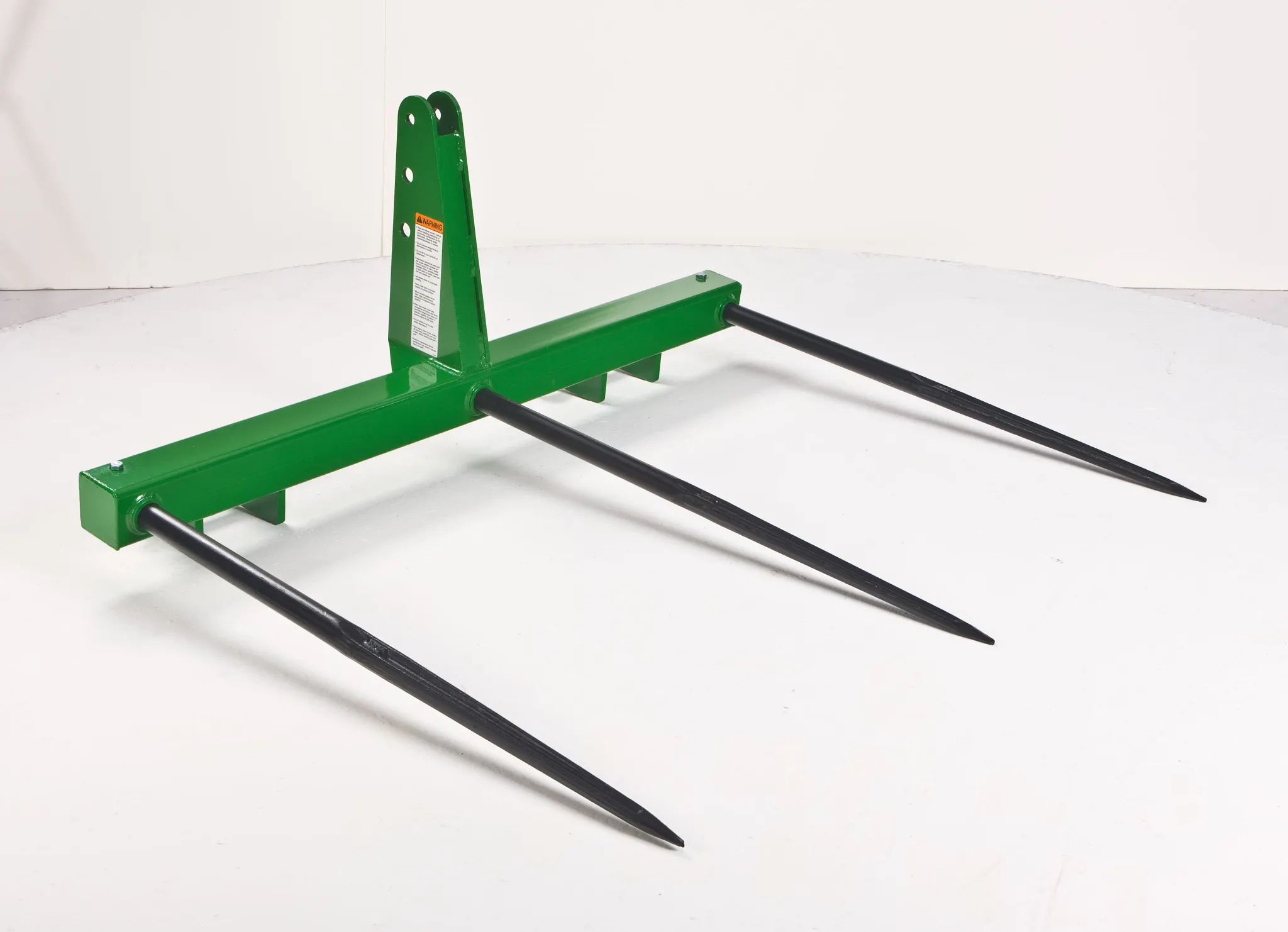 A front-right view of an HS2003 3-Point Hitch Bale Spear