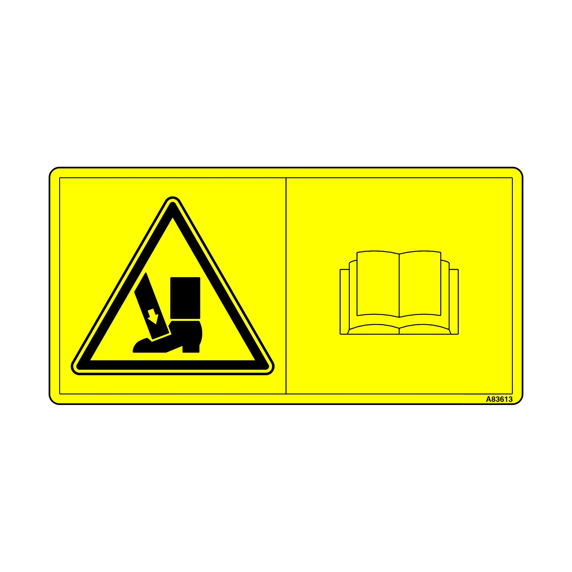 John Deere Slide Position, Text Free Label - A83613