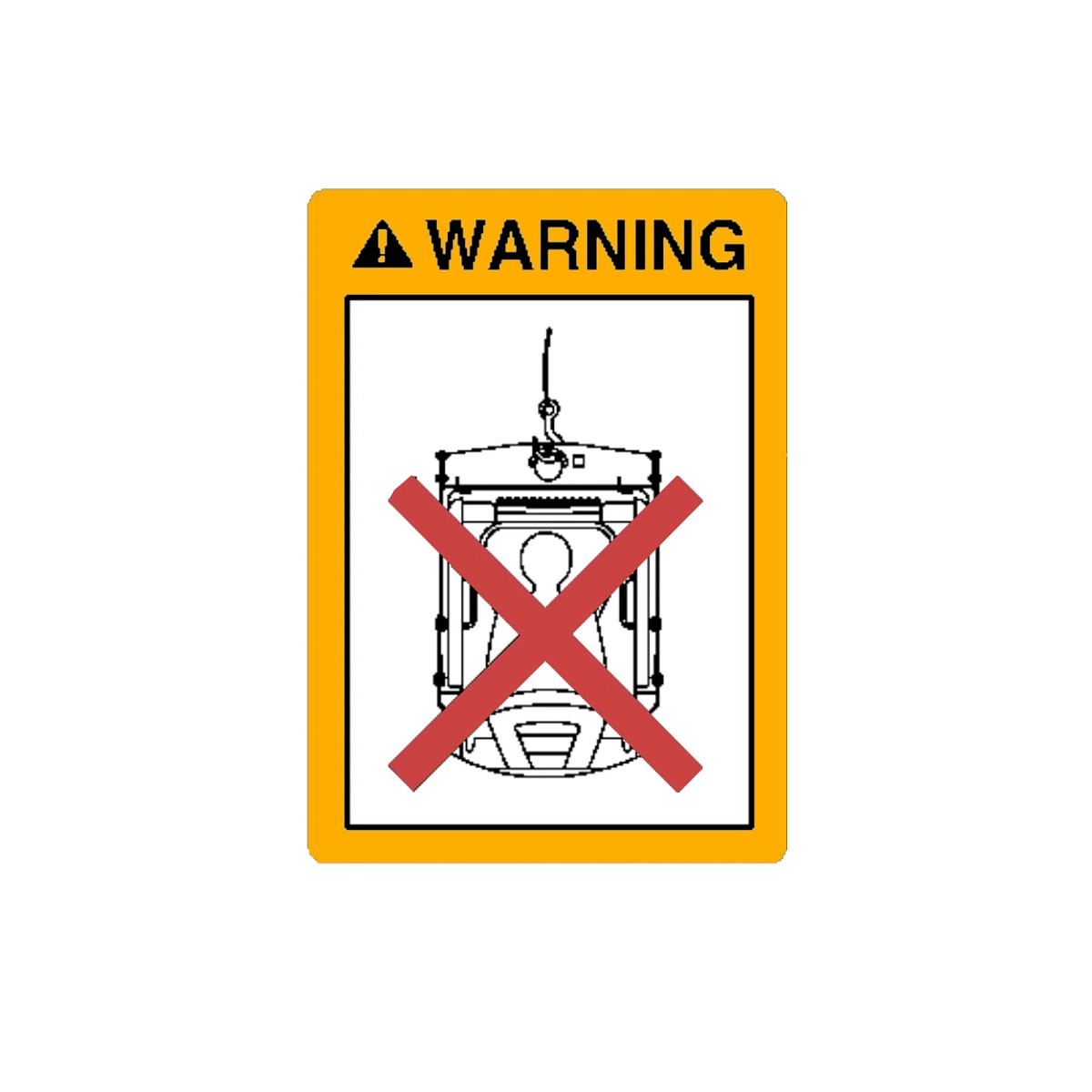 Label, Warning Single Point Lift Sy
