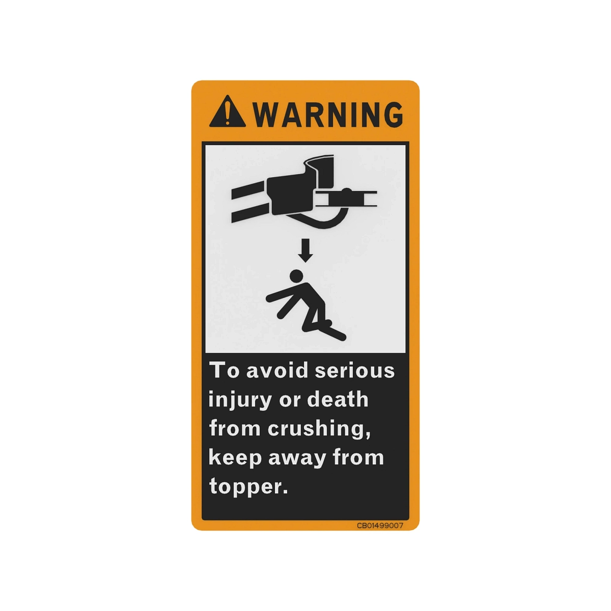 Label, Decal-Warning Topper Text