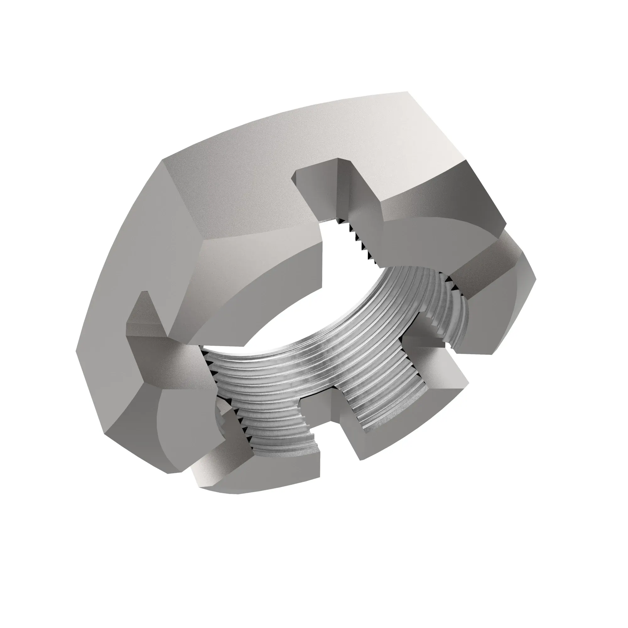 John Deere Hexagonal Slotted Nut, 1-20 - N372890