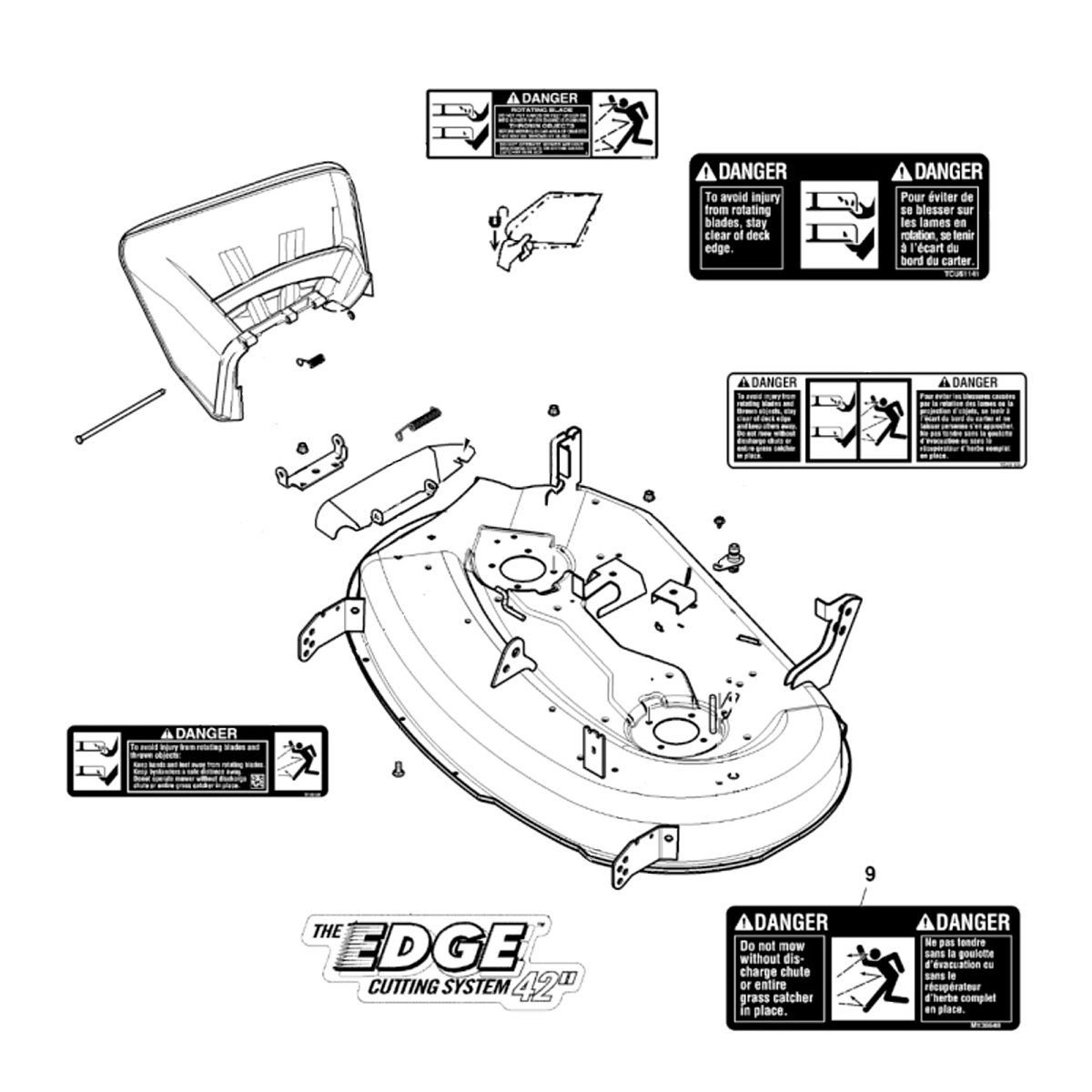 Mower Deck, Eztrak 42C Service Deck