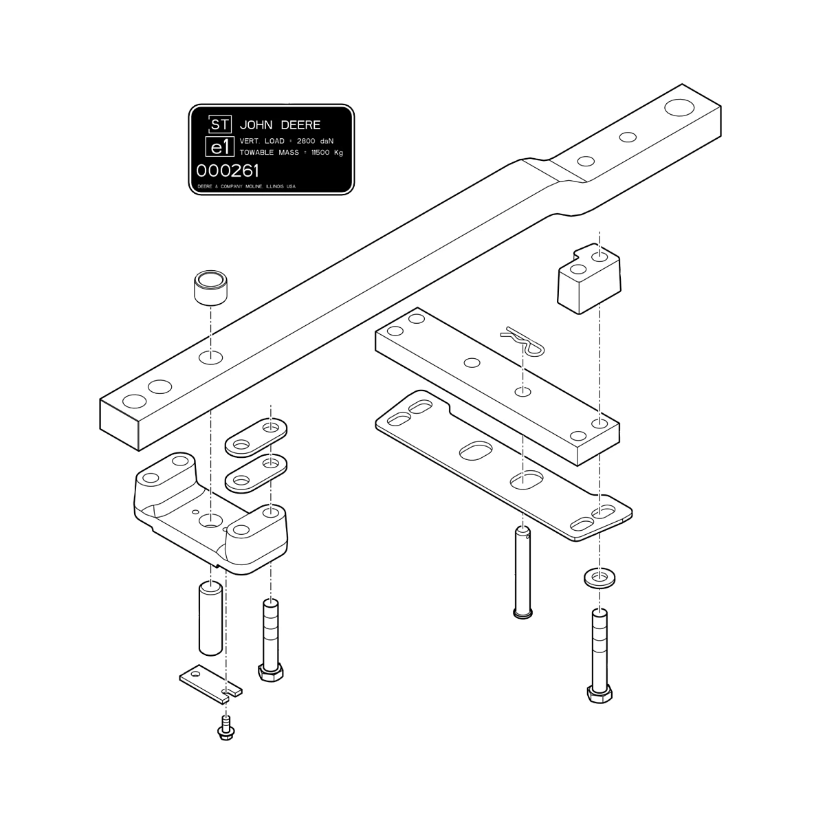 Hitch Kit, Drawbar, Cat 3 (Field)