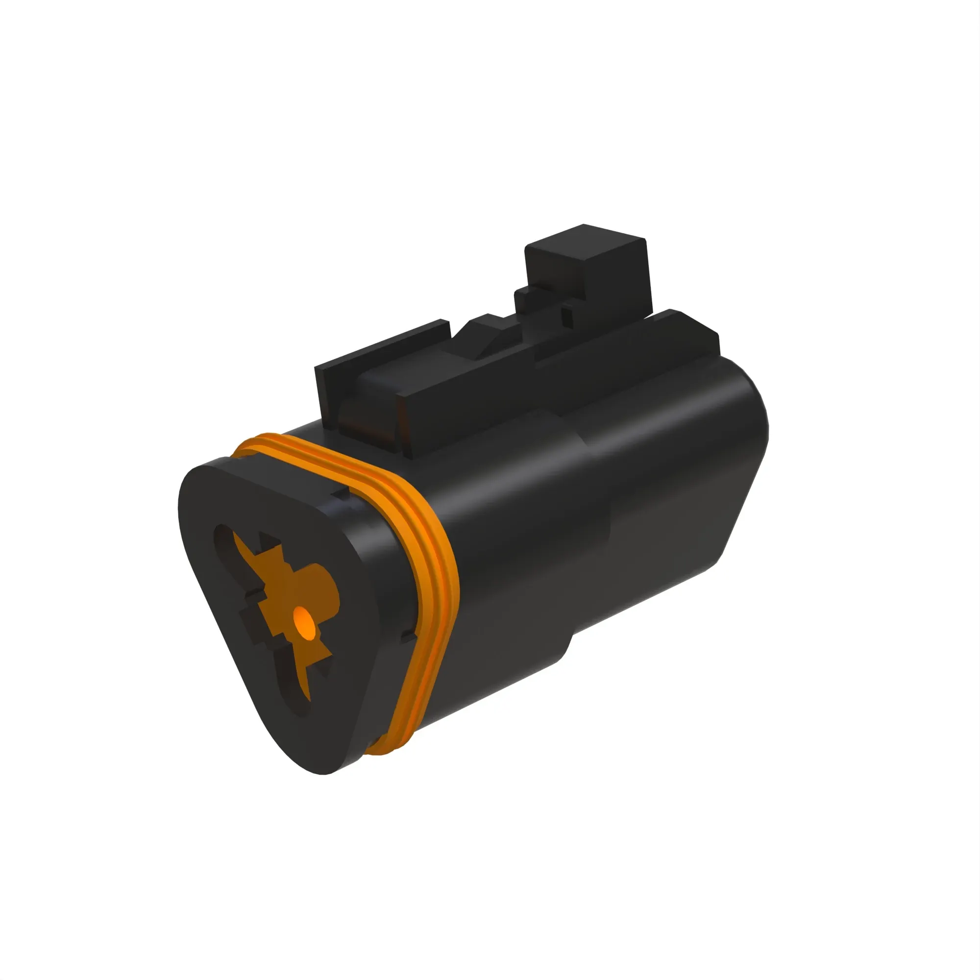 John Deere Black Internal Electrical Connector, 3 Cavities - 57M8166