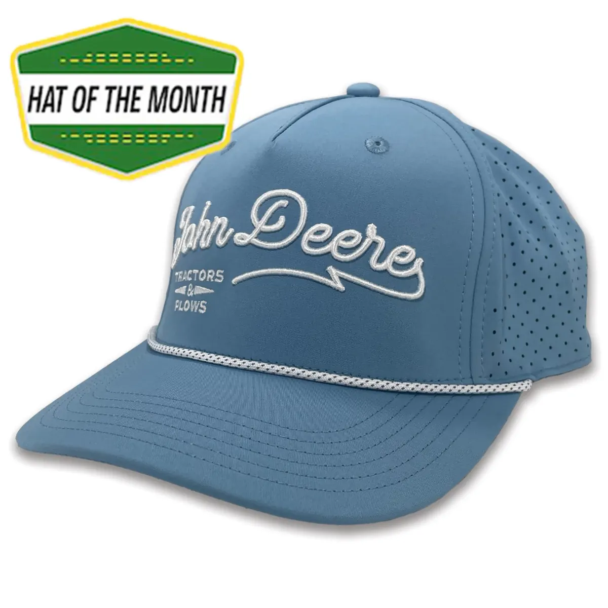 John Deere Script Hat with Rope Detail