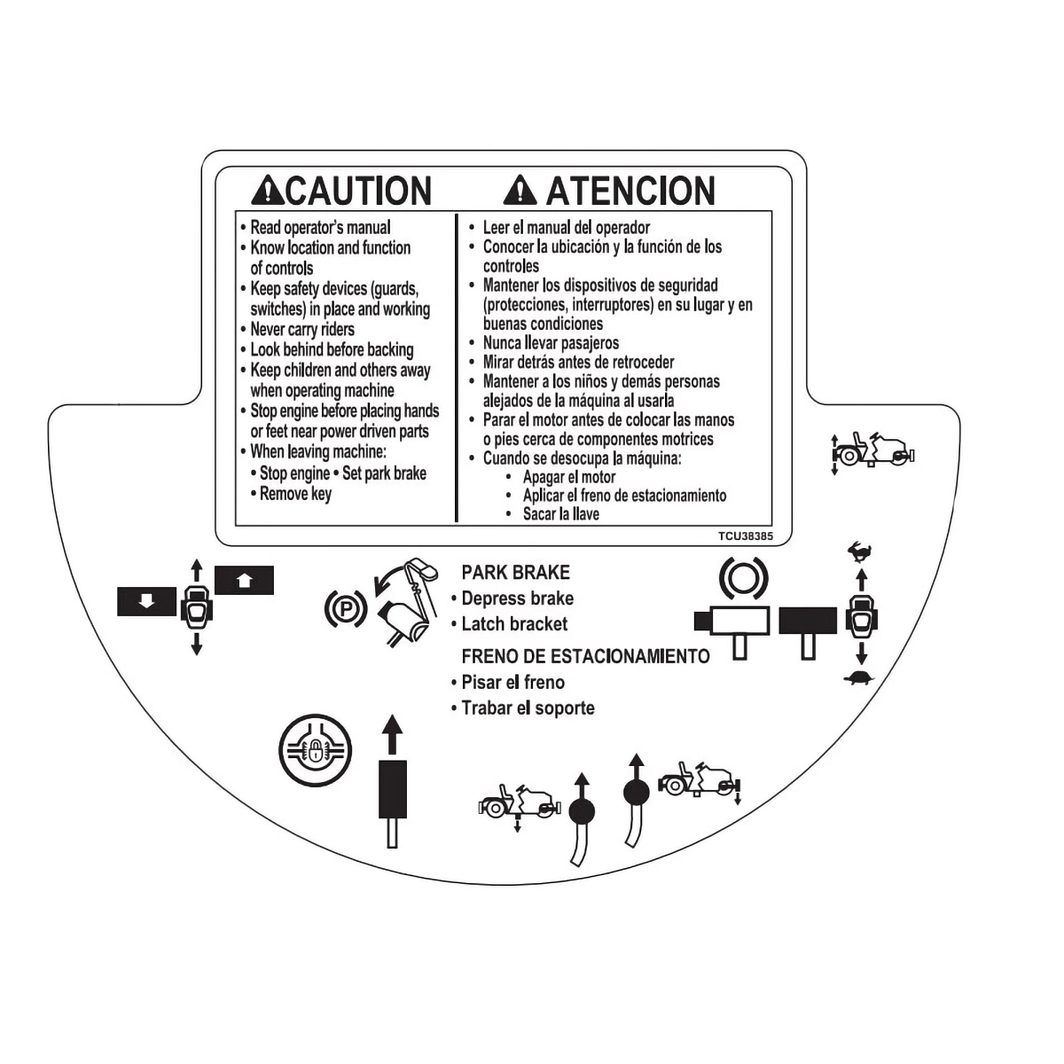 Label, Caution (Eng/Sp)