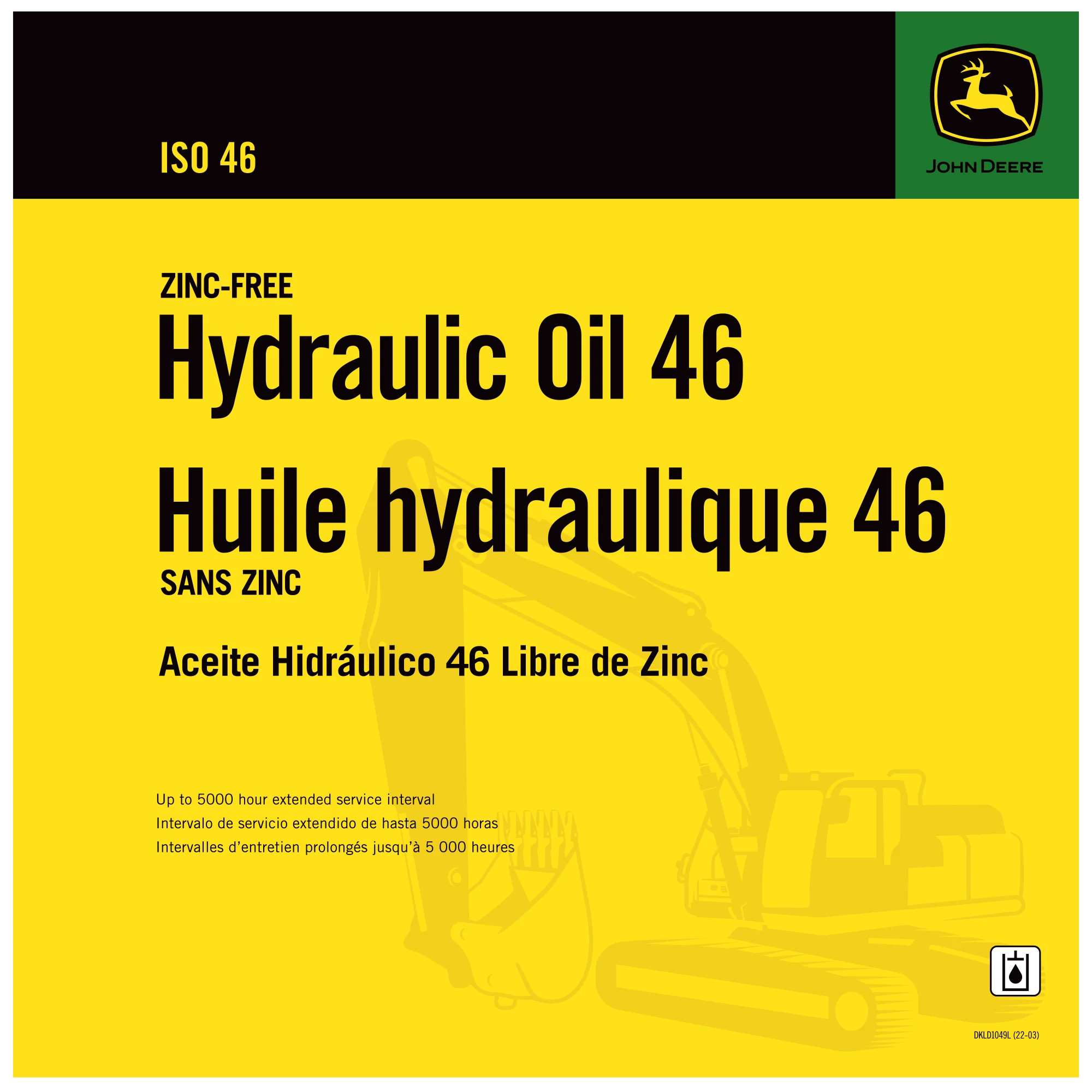 John Deere Zinc-Free Hydraulic Oil, ISO 46, 208 Liter (55 Gallon) - TY27846