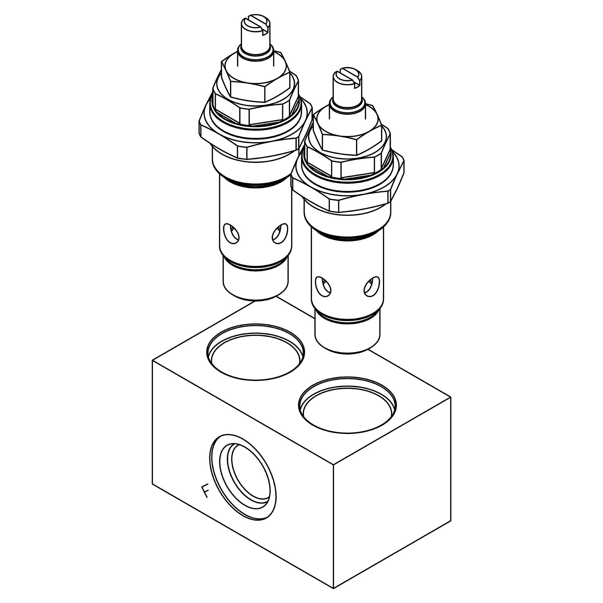 John Deere Flow Block Control Valve - AXE18753