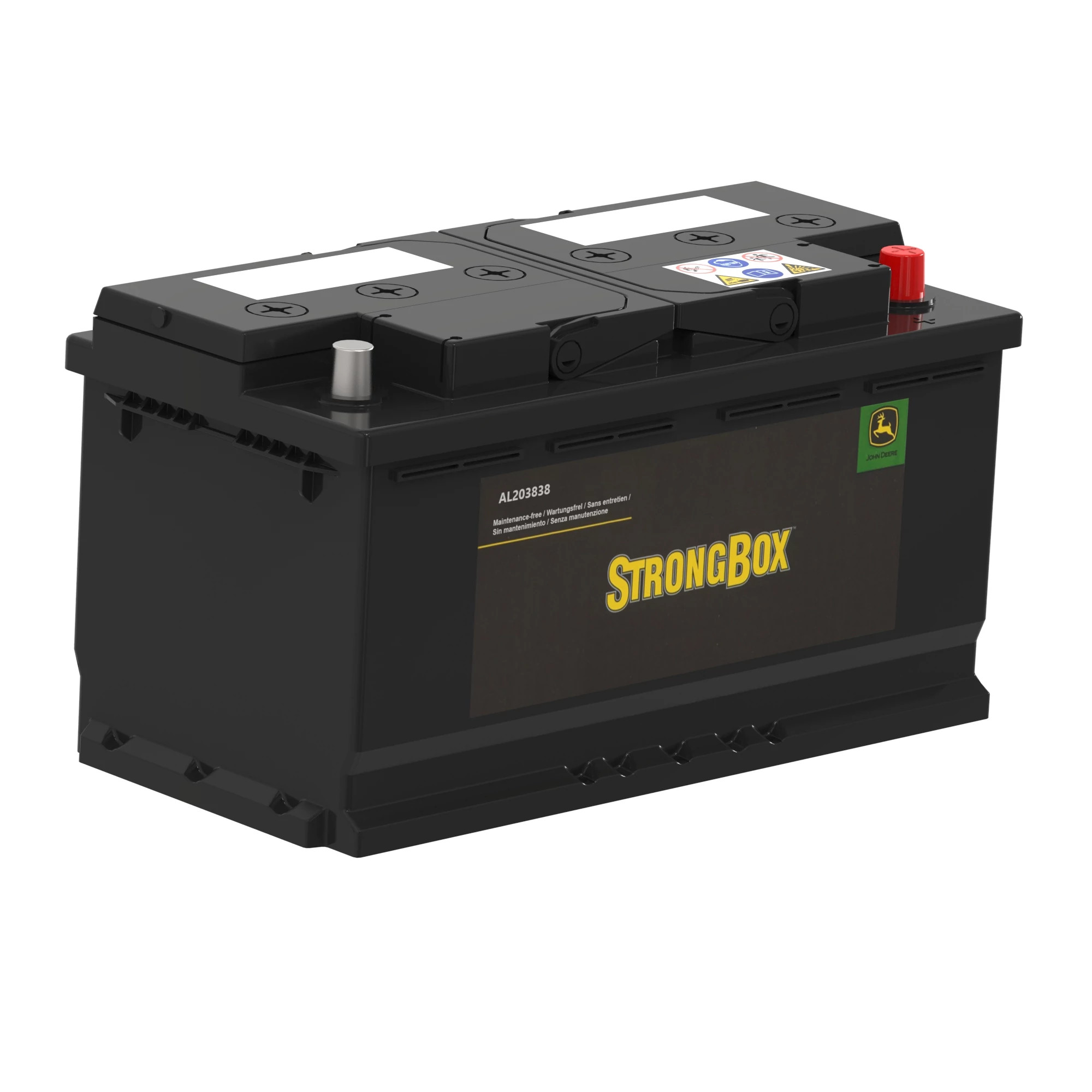 John Deere 12 Volt Battery, Wet Charged, 88 Ah, 650/680 CCA, L5 (H8) BCI - AL203838