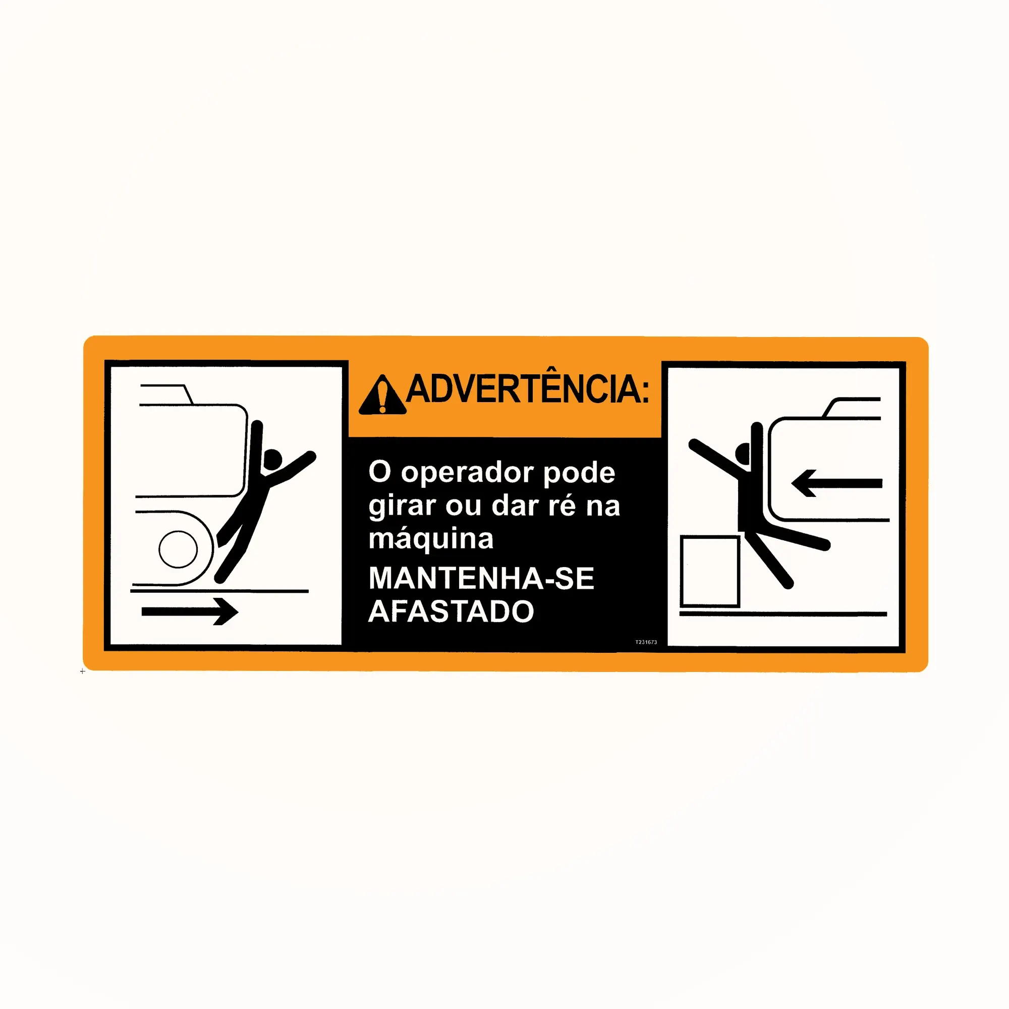 John Deere Warning Label, Portuguese - T231673
