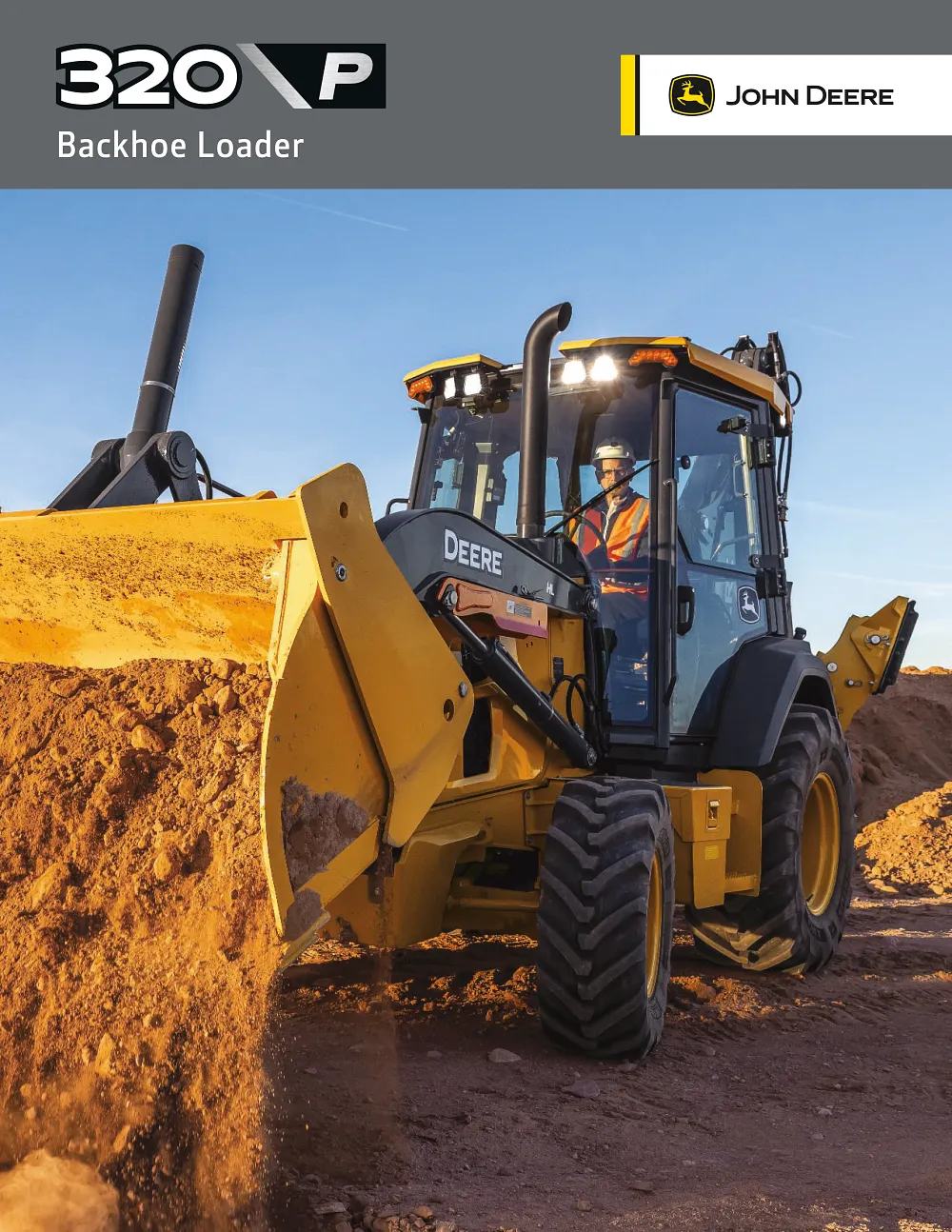 John Deere 320 P-Tier Backhoe Loader Brochure cover