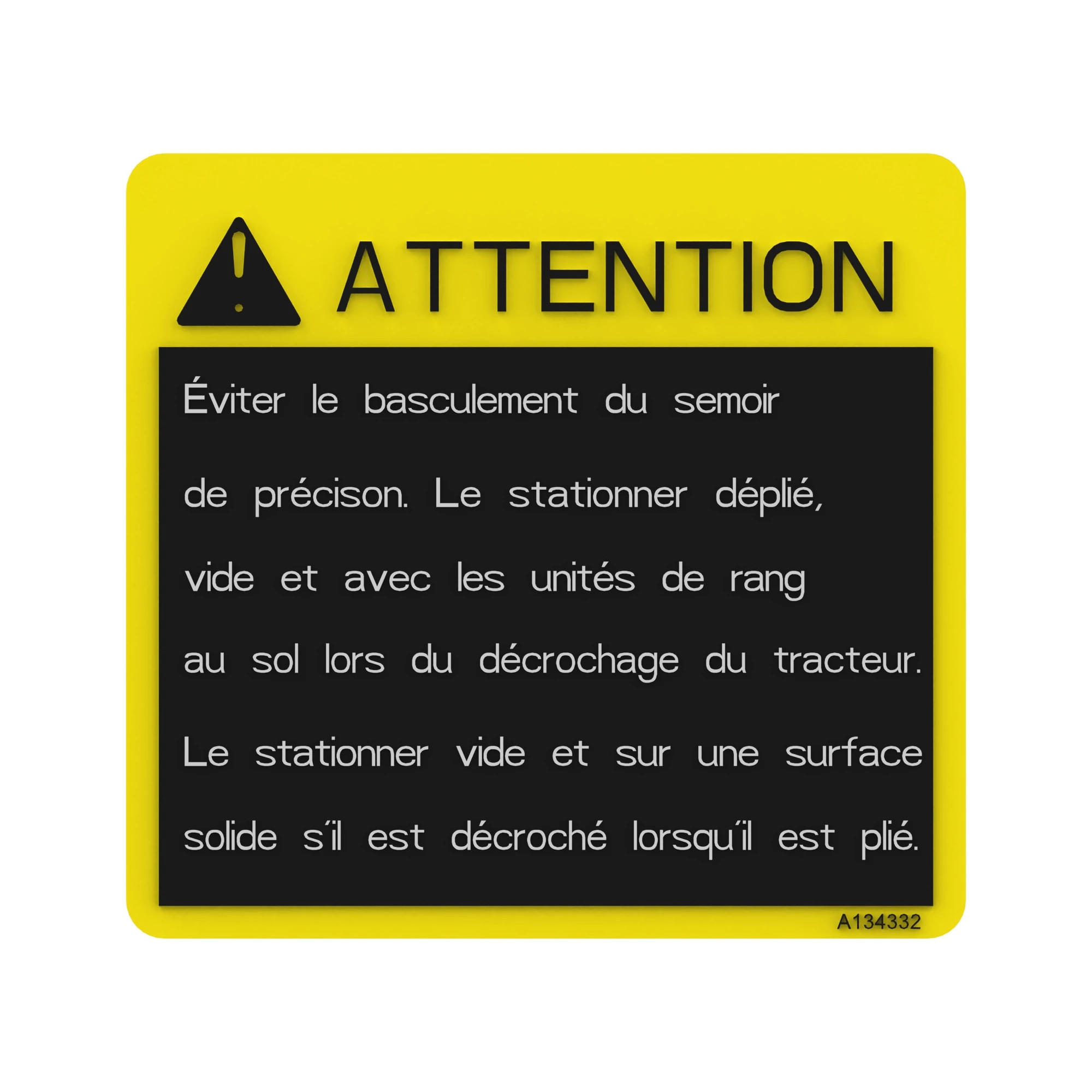 John Deere Safety Sign - A134332