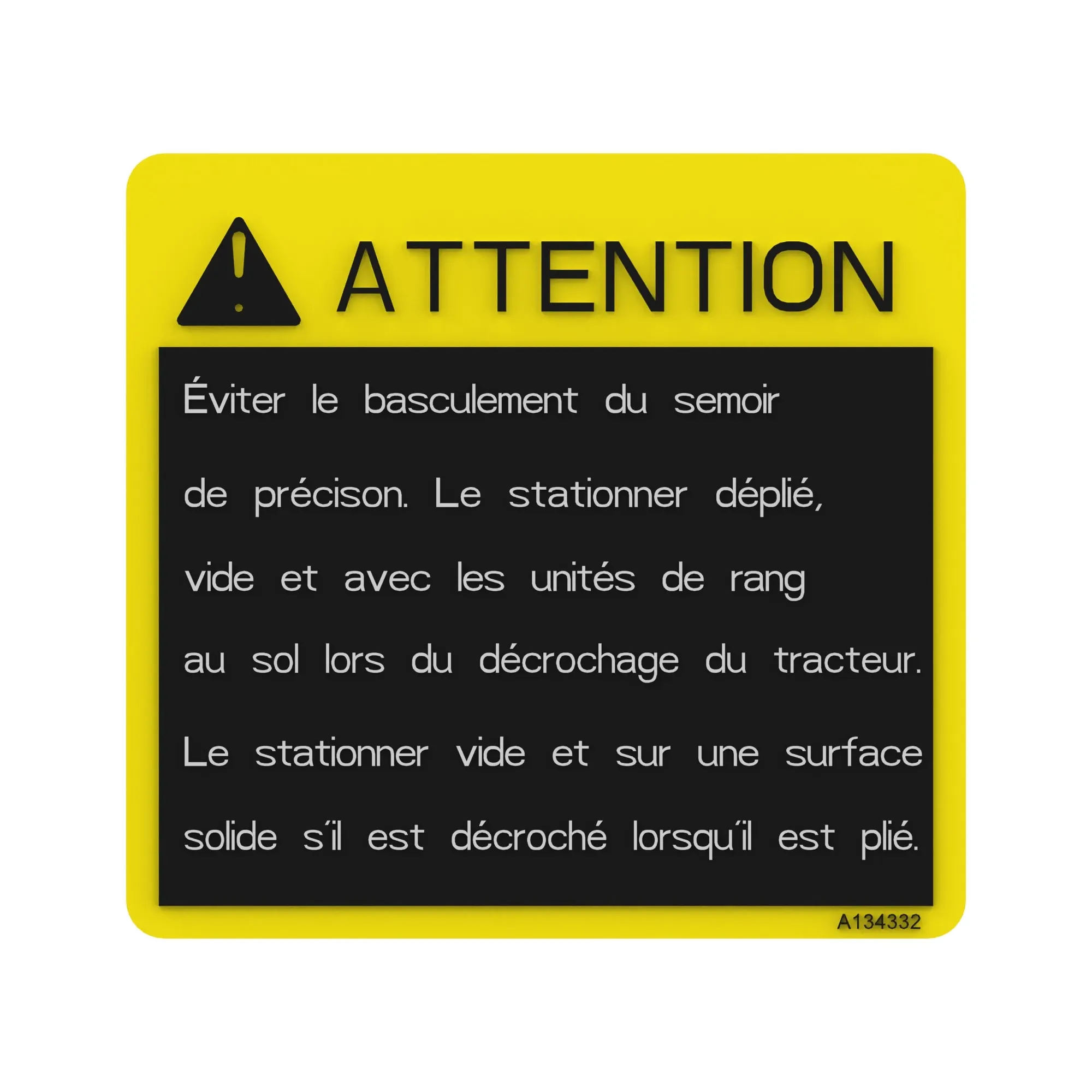 John Deere Safety Sign - A134332