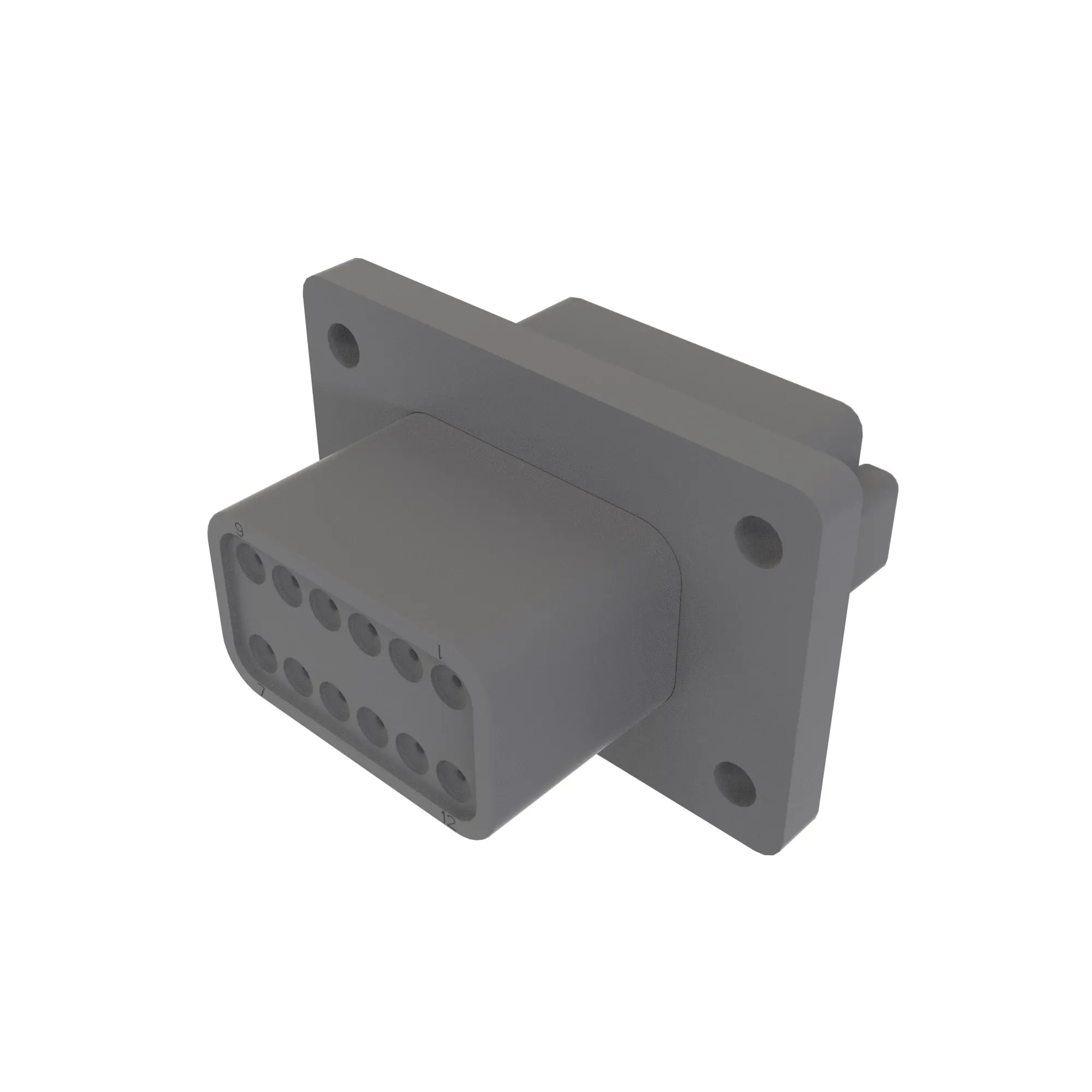 CONN DEUTSCH DT 12W FS GRY PLSTC