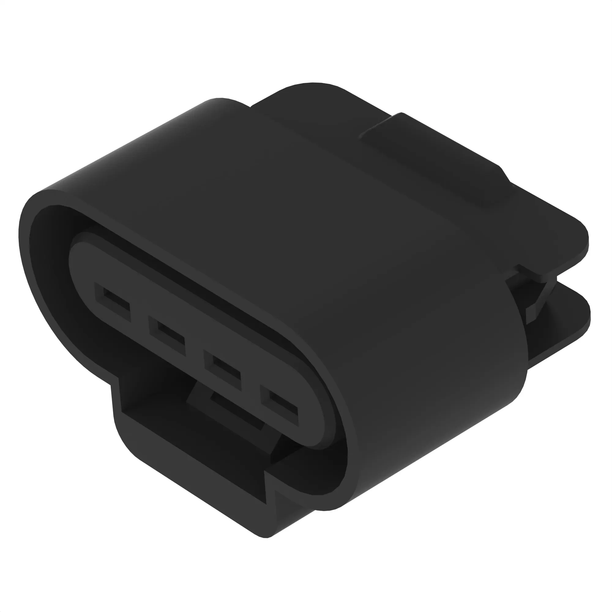 John Deere Black External Electrical Connector Housing, Cavities 4 - 57M8275