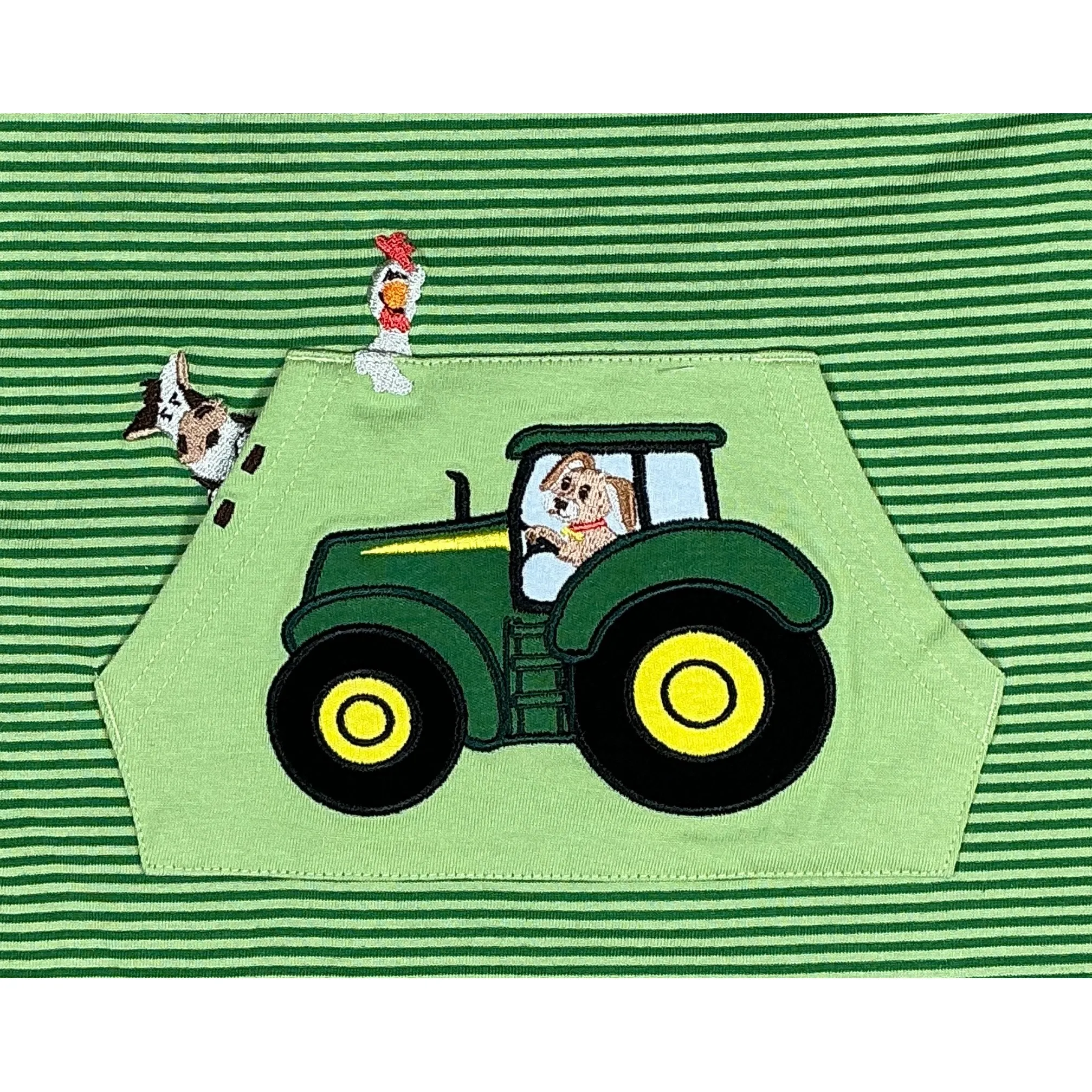 Toddler Striped Tractor Long Sleeve T-Shirt