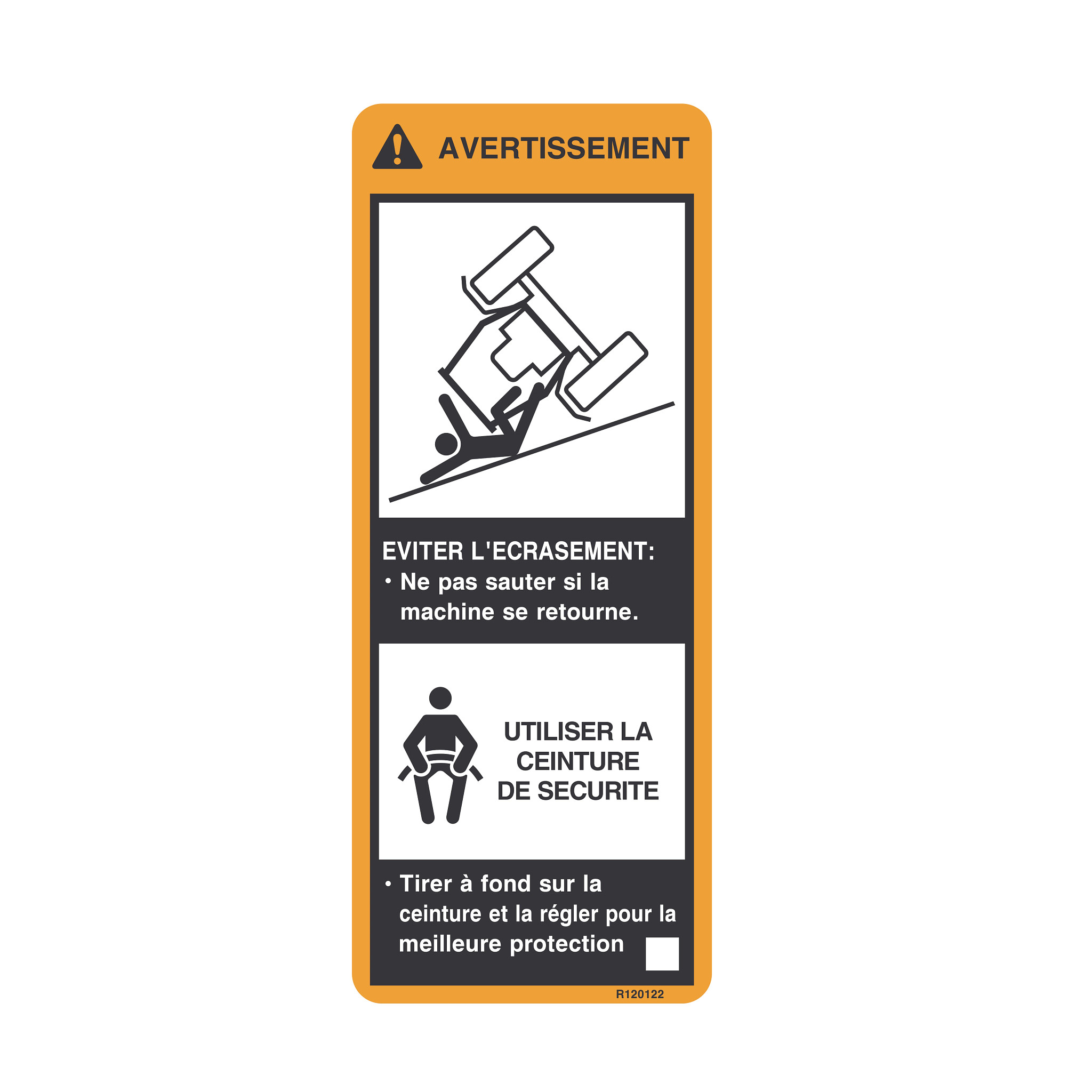 LABEL, ROPS WARNING, FRENCH.