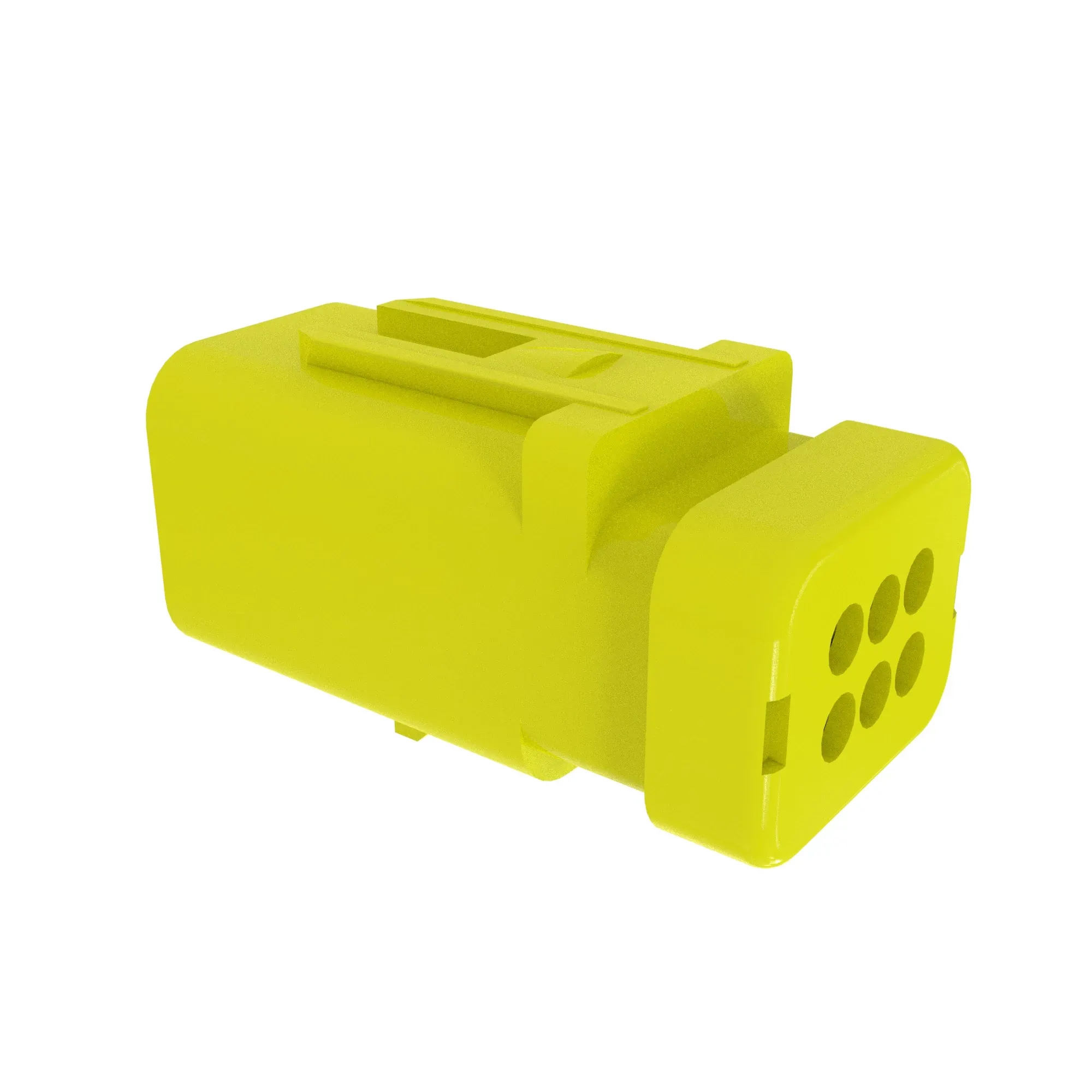 John Deere Yellow Electrical Connector Housing, Cavities 6 - 57M9791