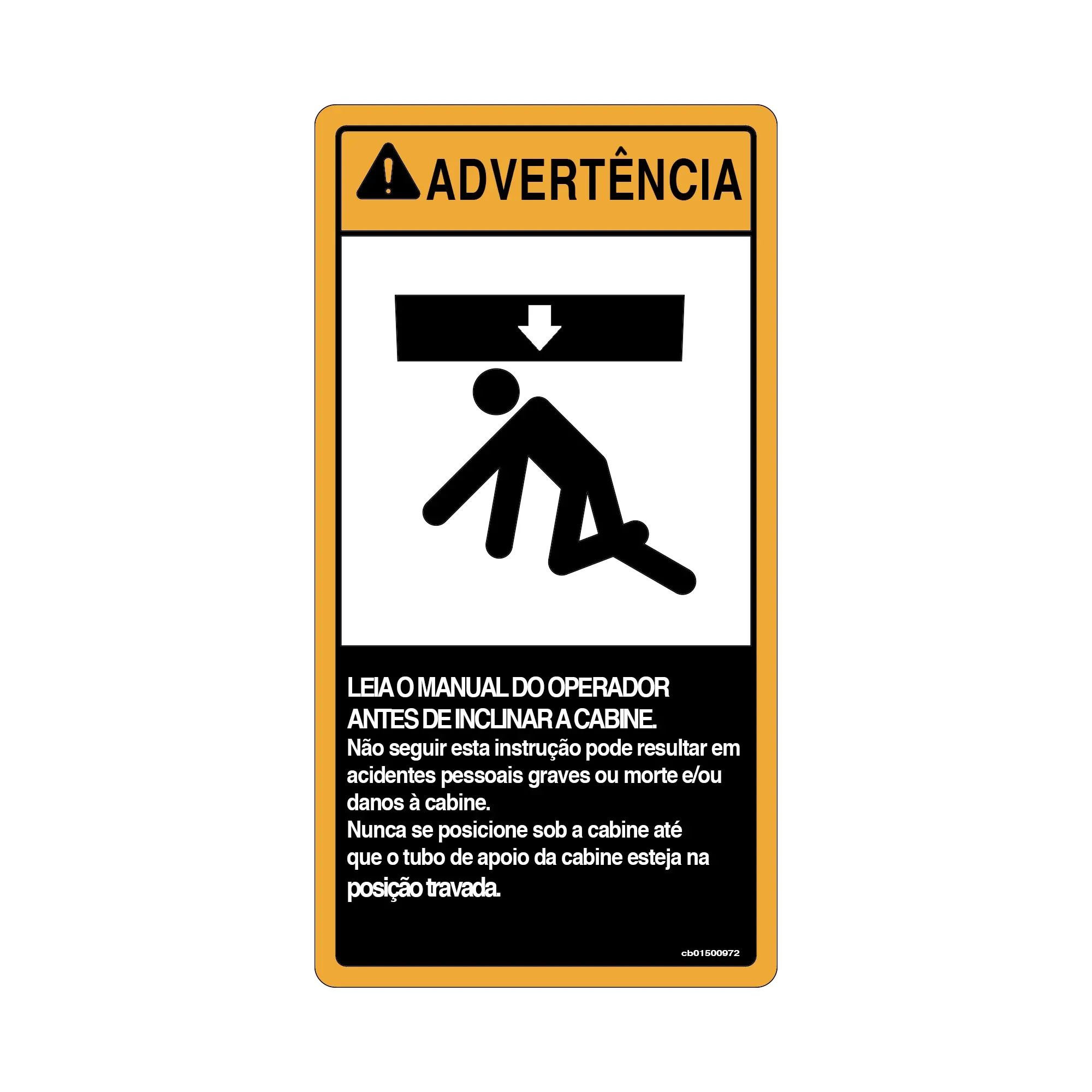 DECAL-CAB TILT WARNING PORT.