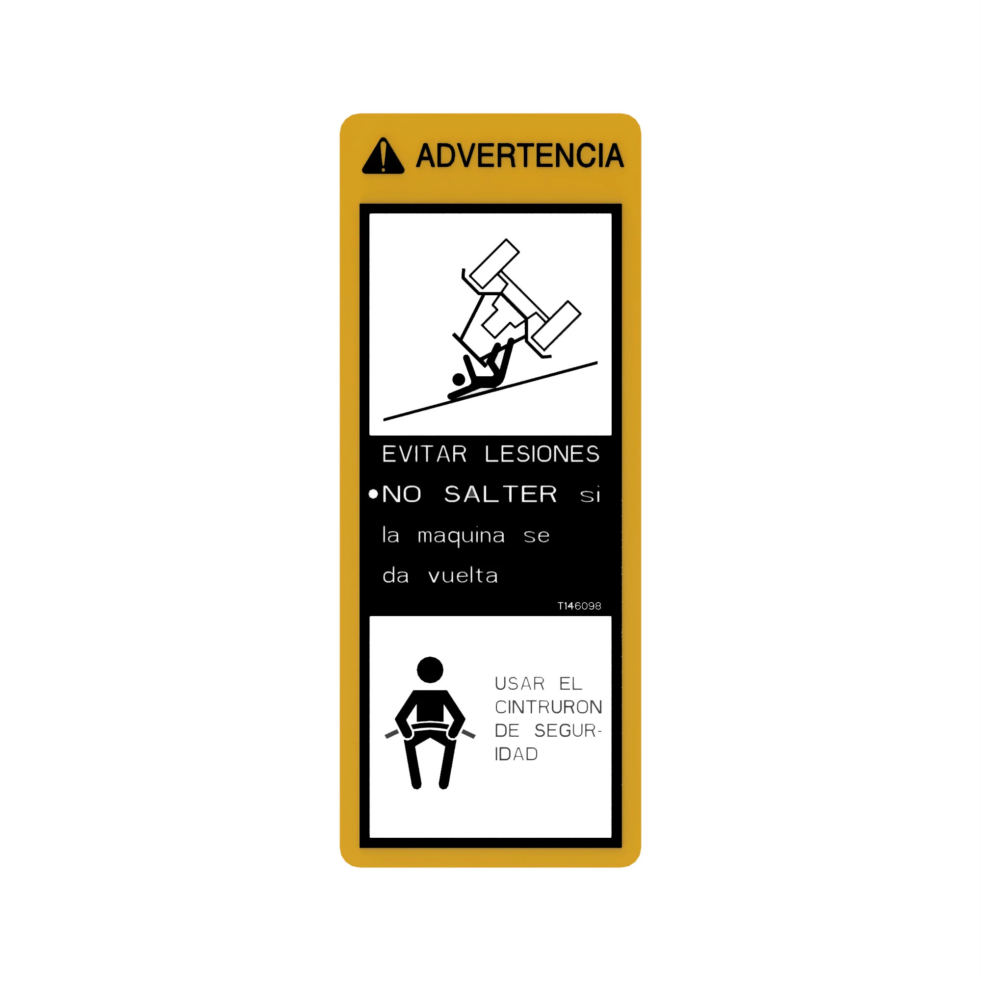 LABEL, WARNING SEAT BELT, SPANISH W