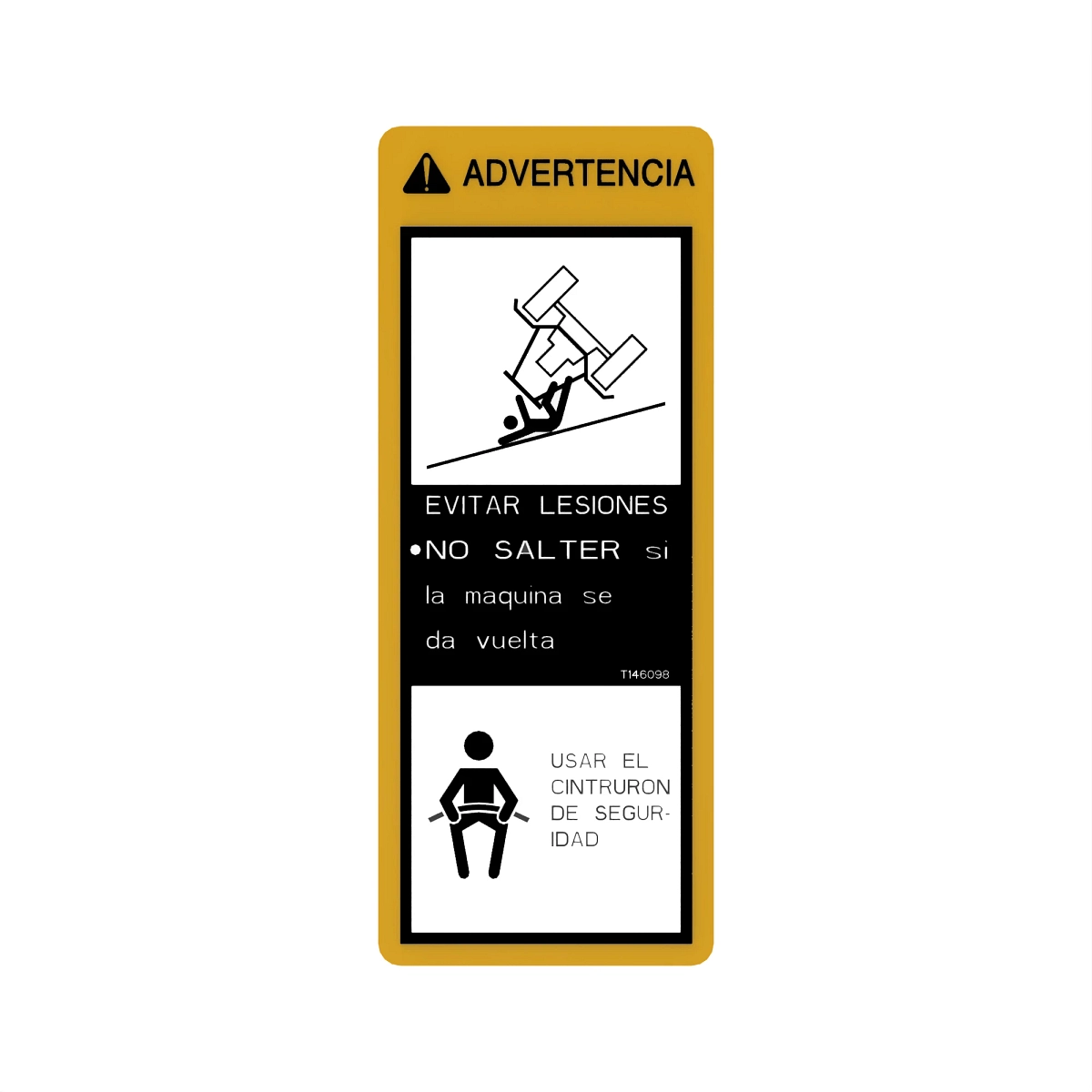 Label, Warning Seat Belt, Spanish W
