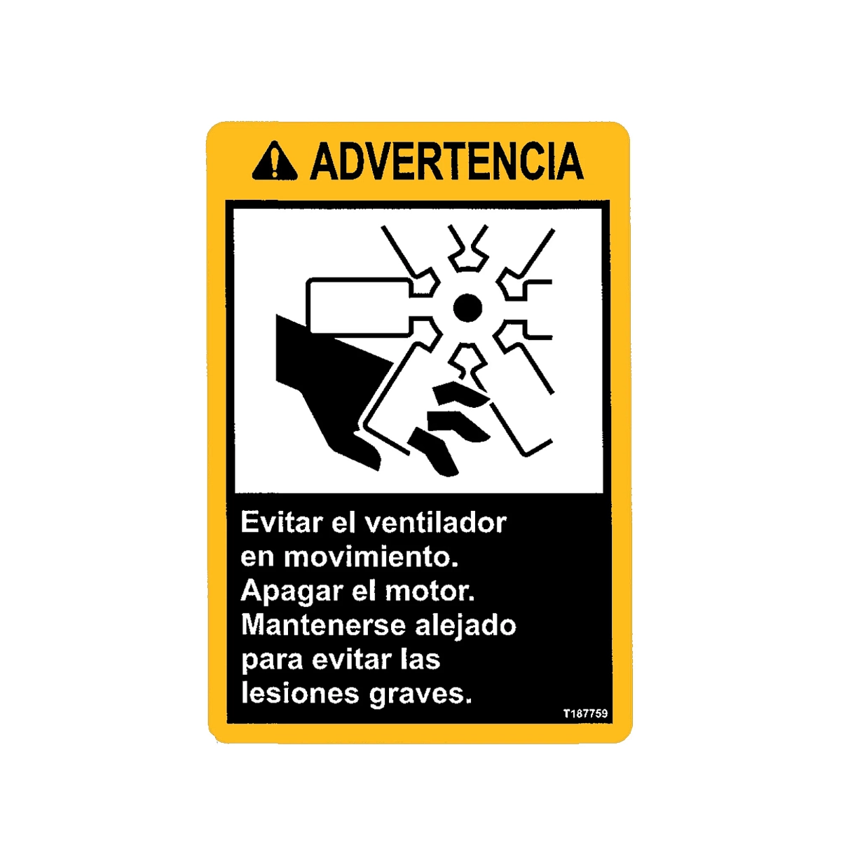 Label, Warning, Fan, Spanish
