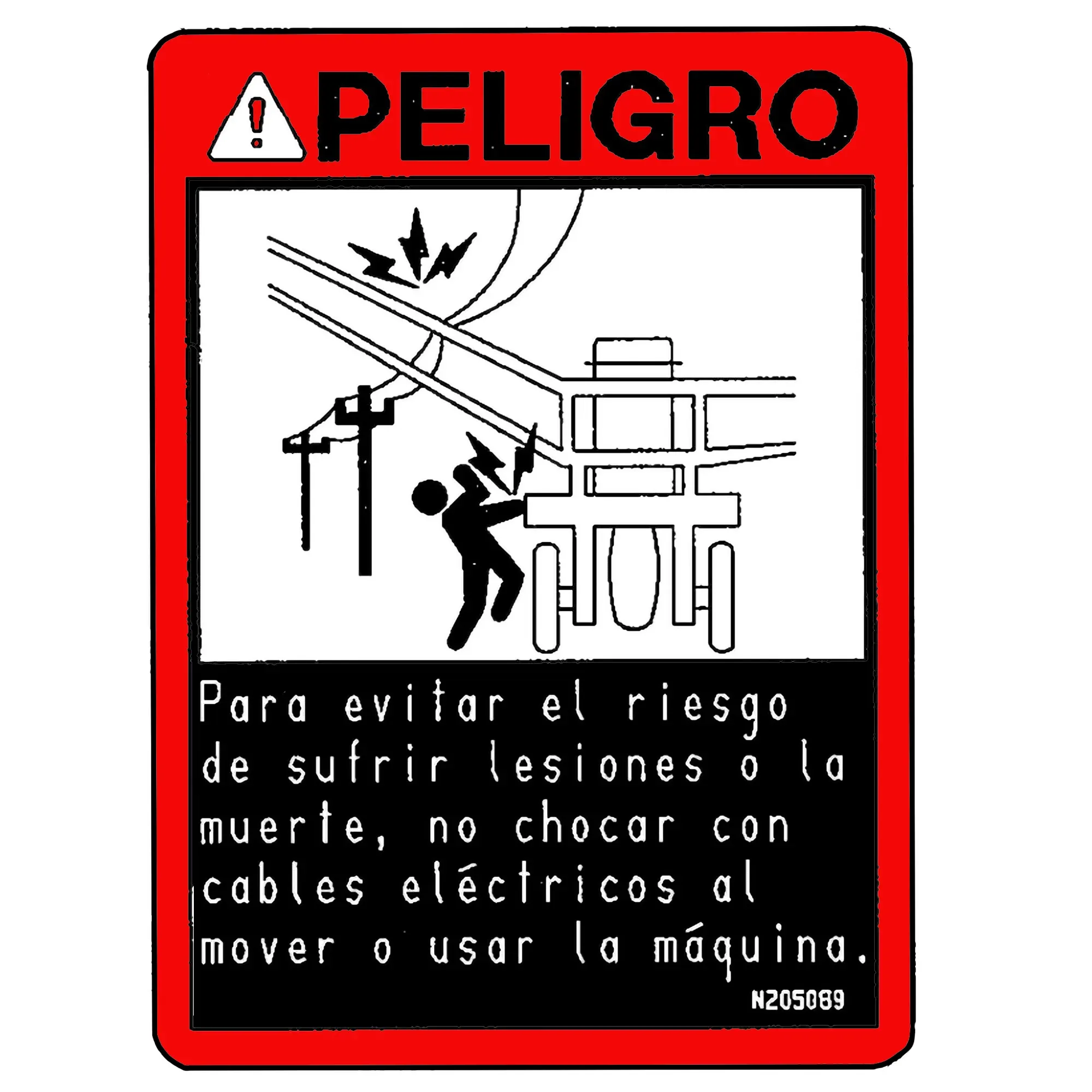 John Deere Tach Opening Decal, Spanish - N206089