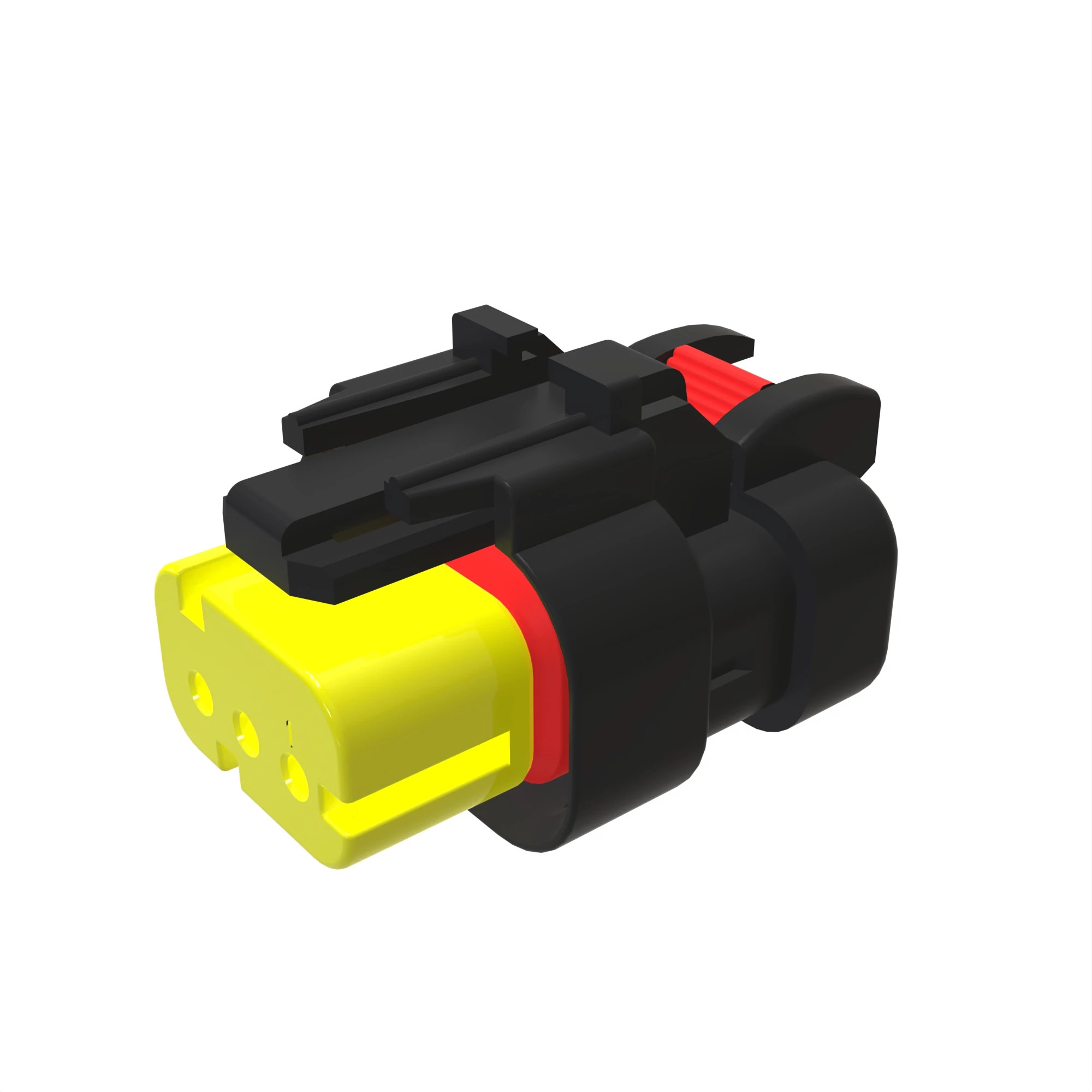 John Deere Yellow Electrical Connector Housing, 3 Cavities - 57M9782