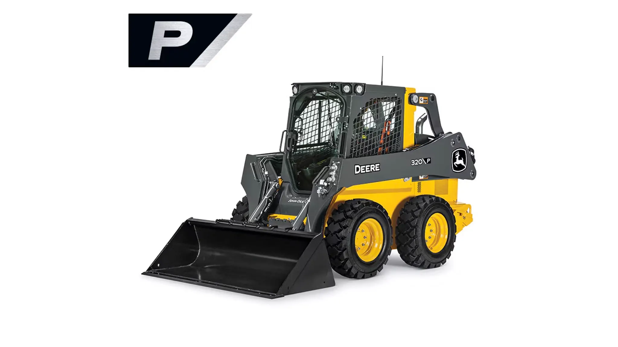 Front left studio view of a 320 P-Tier Skid Steer