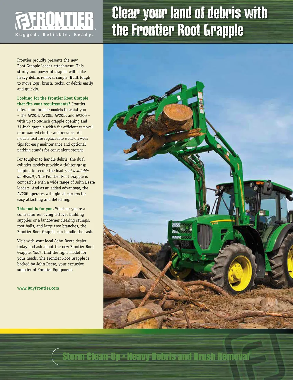 Frontier Root Grapple Brochure cover