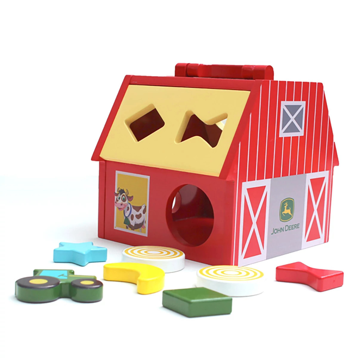 Wooden Barn with Shapes