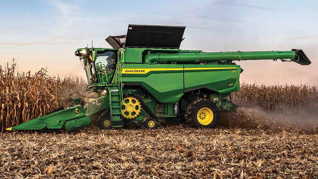 Close-up image of a tractor decal