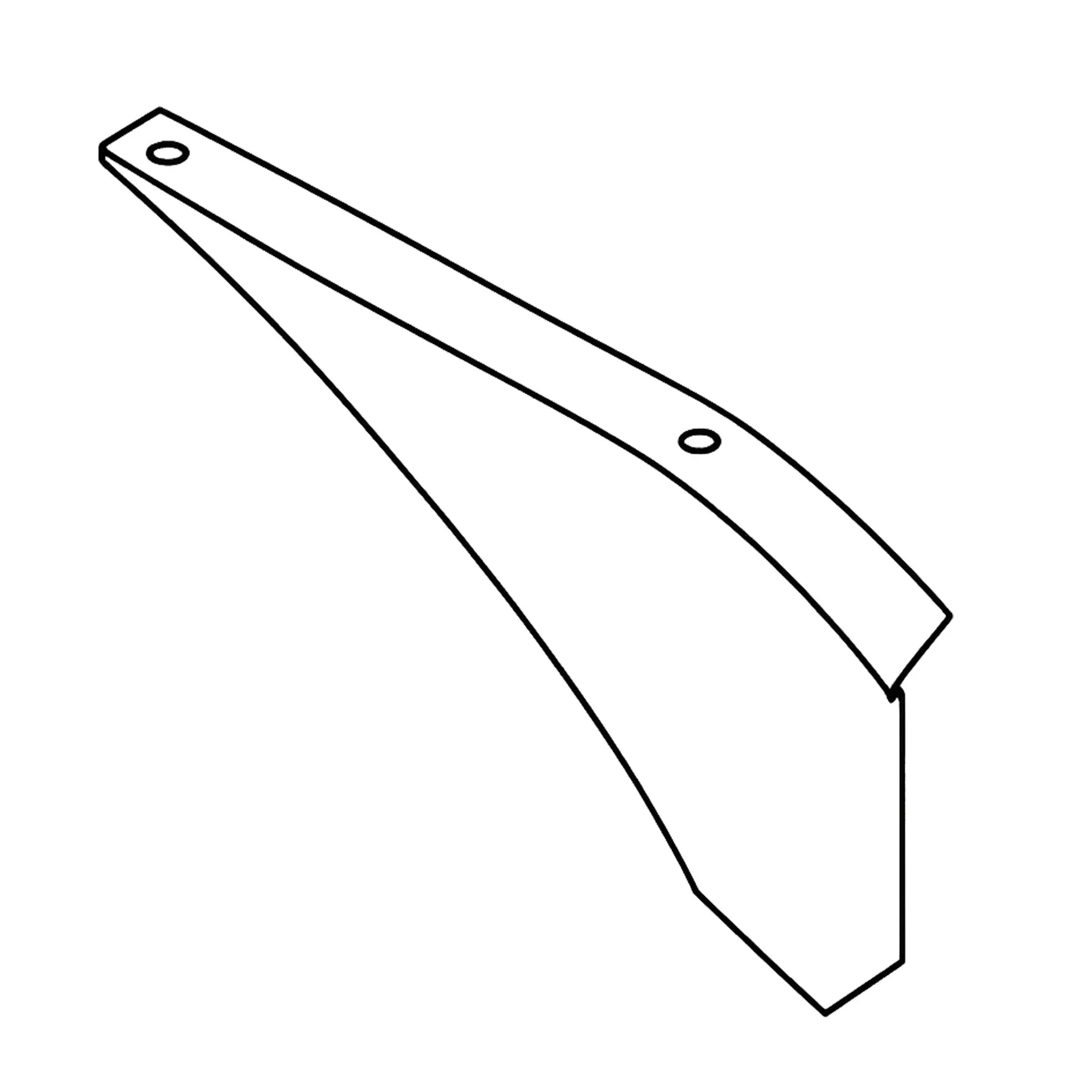 John Deere Chopper Tailboard Left Side Fixed Deflector - H220601