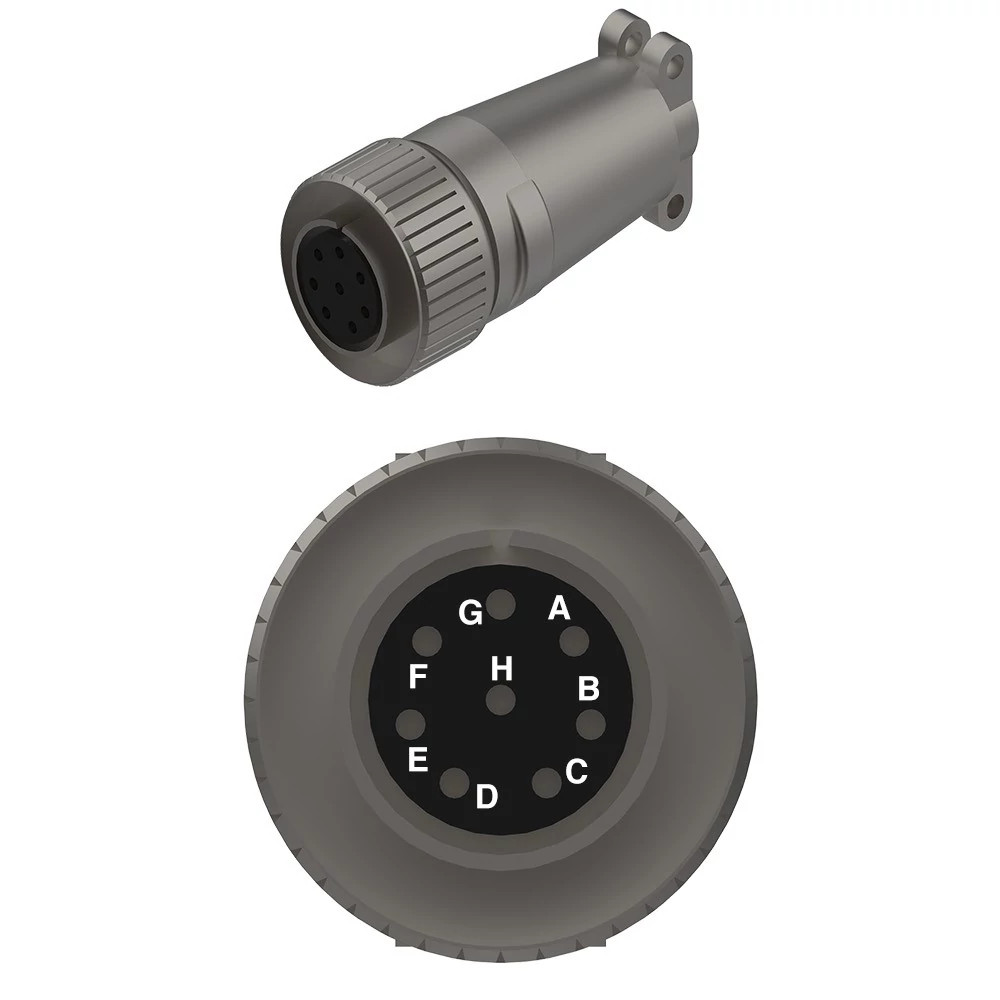 CONN ITT CA 8W FS BLK PLSTC