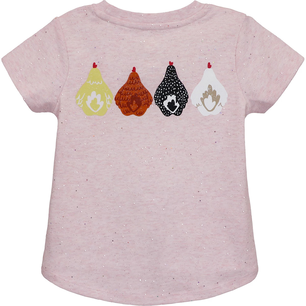Youth Pink Glitter Hens T-Shirt