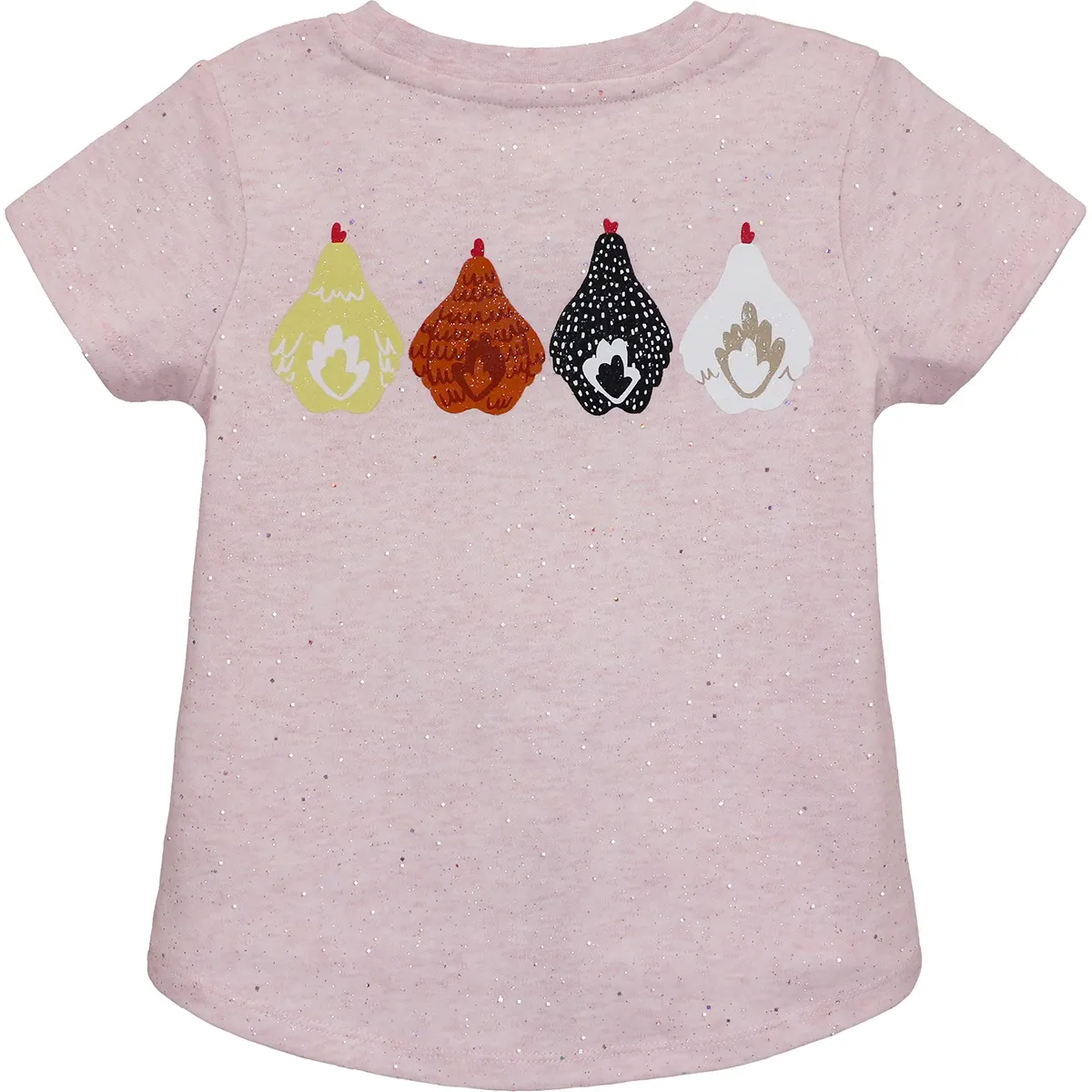 Youth Pink Glitter Hens T-Shirt
