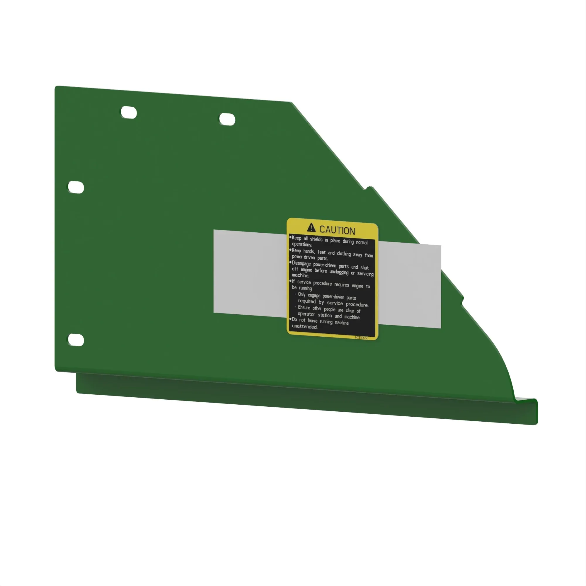John Deere Right Side Shield with Decal Angle - AN374145
