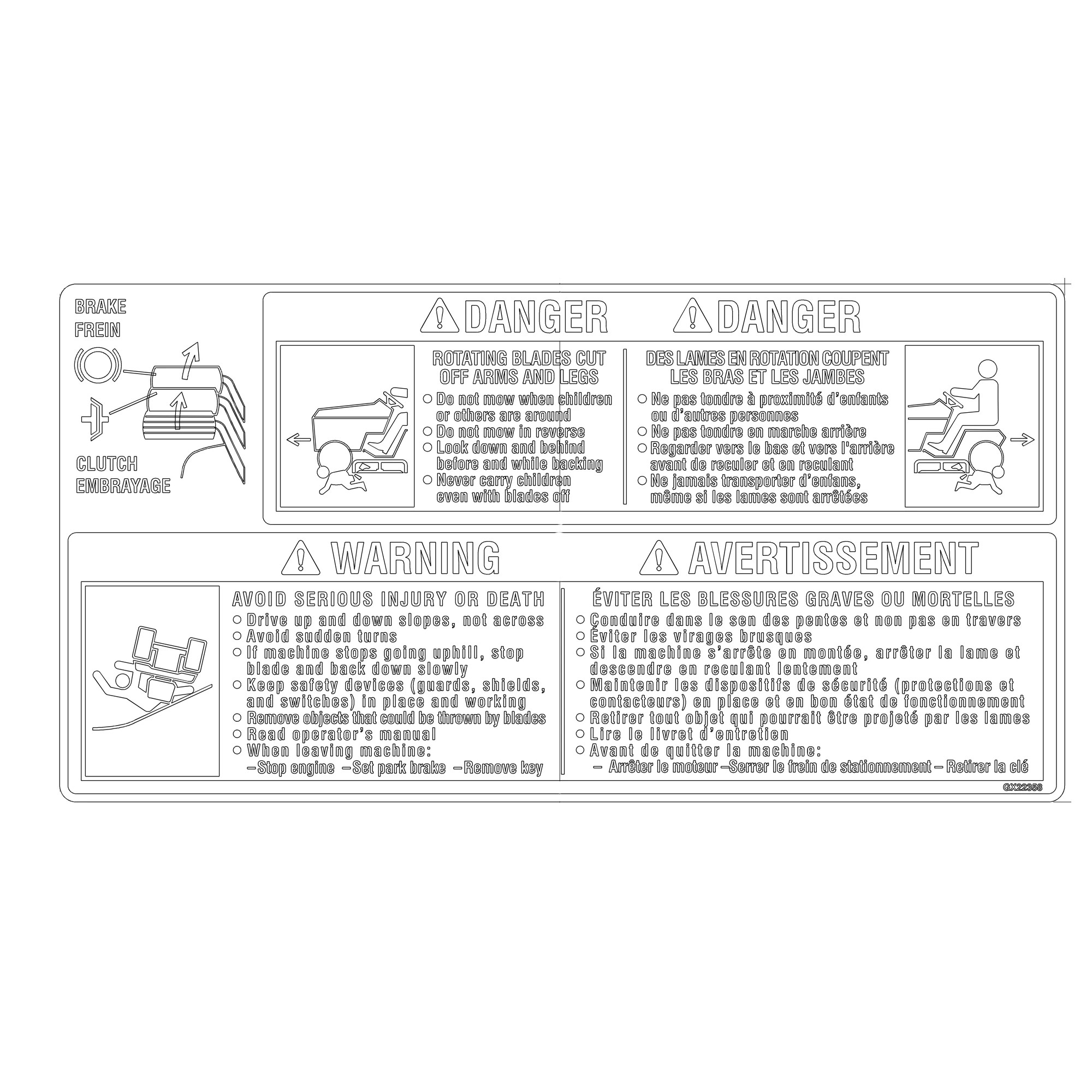 LABEL, WARNING DANGER (TUNNEL) (ENG