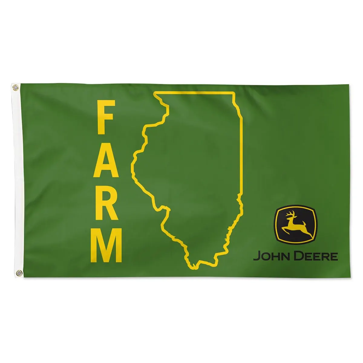 "3' x 5' Green Illinois DLX Logo Flag"