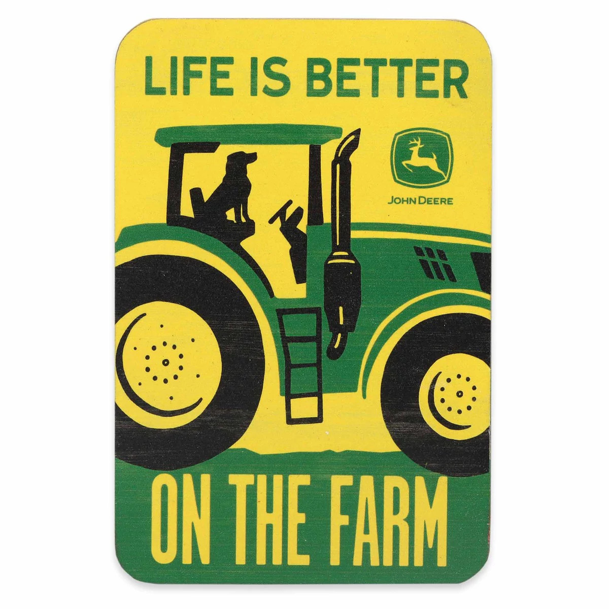 Life Better On Farm Wooden Magnet