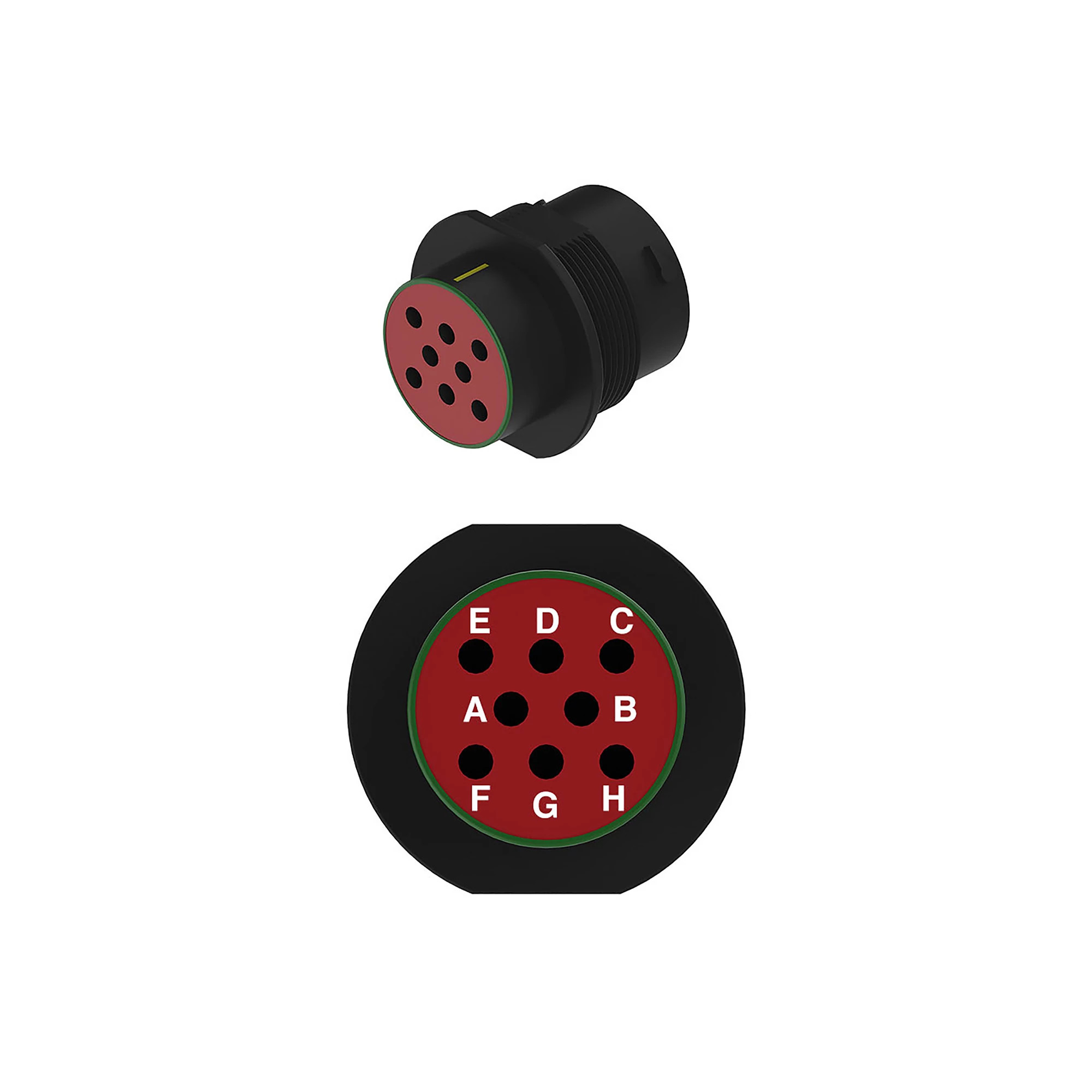 CONN DEUTSCH HDP20 8W FS BLK PLSTC