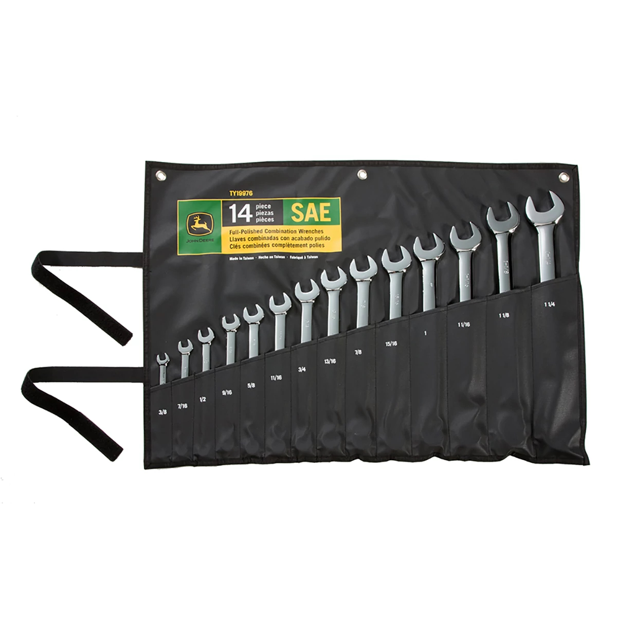 "14-pc SAE Full-Polished Combination Wrench Set"