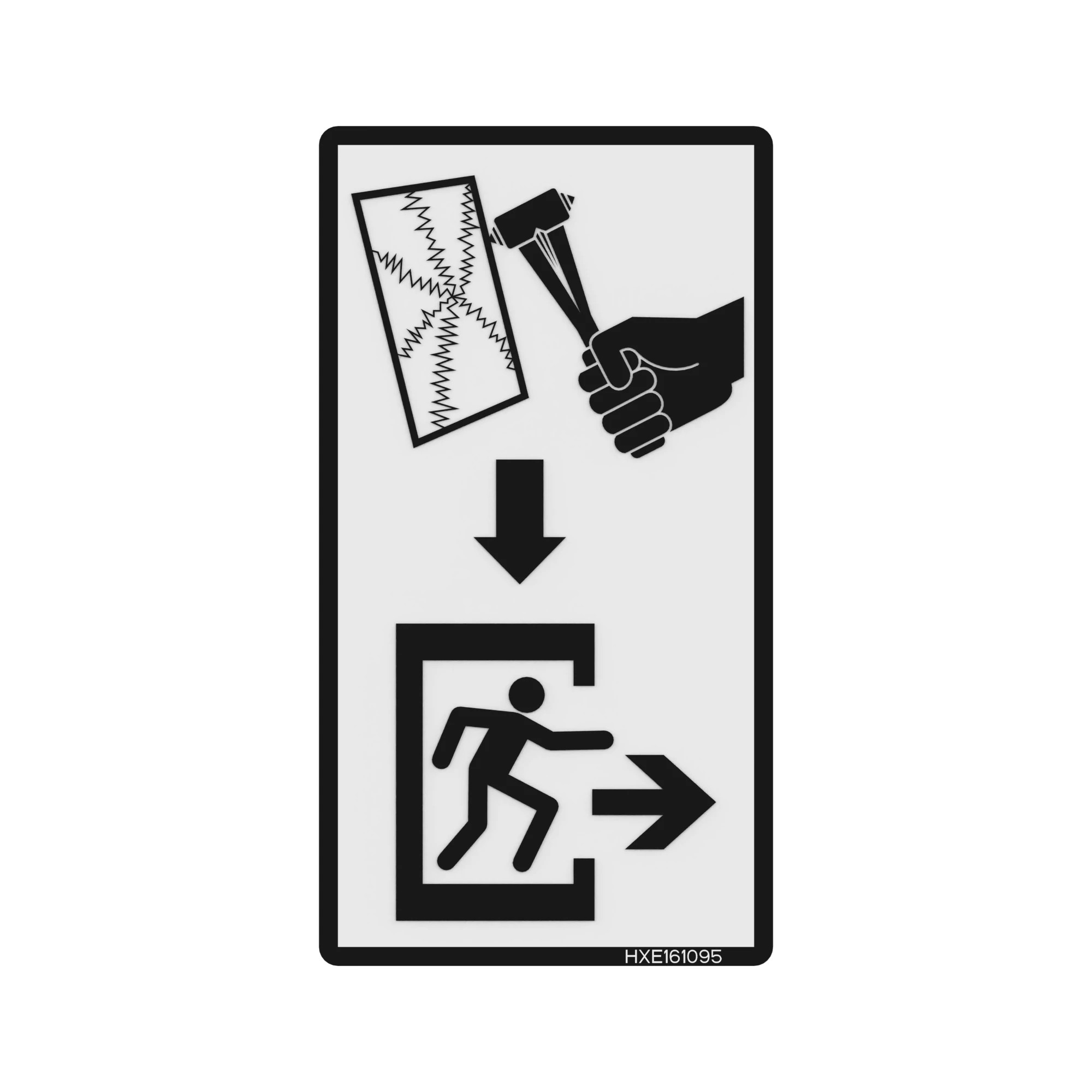 John Deere Emergency Exit Label - HXE161095